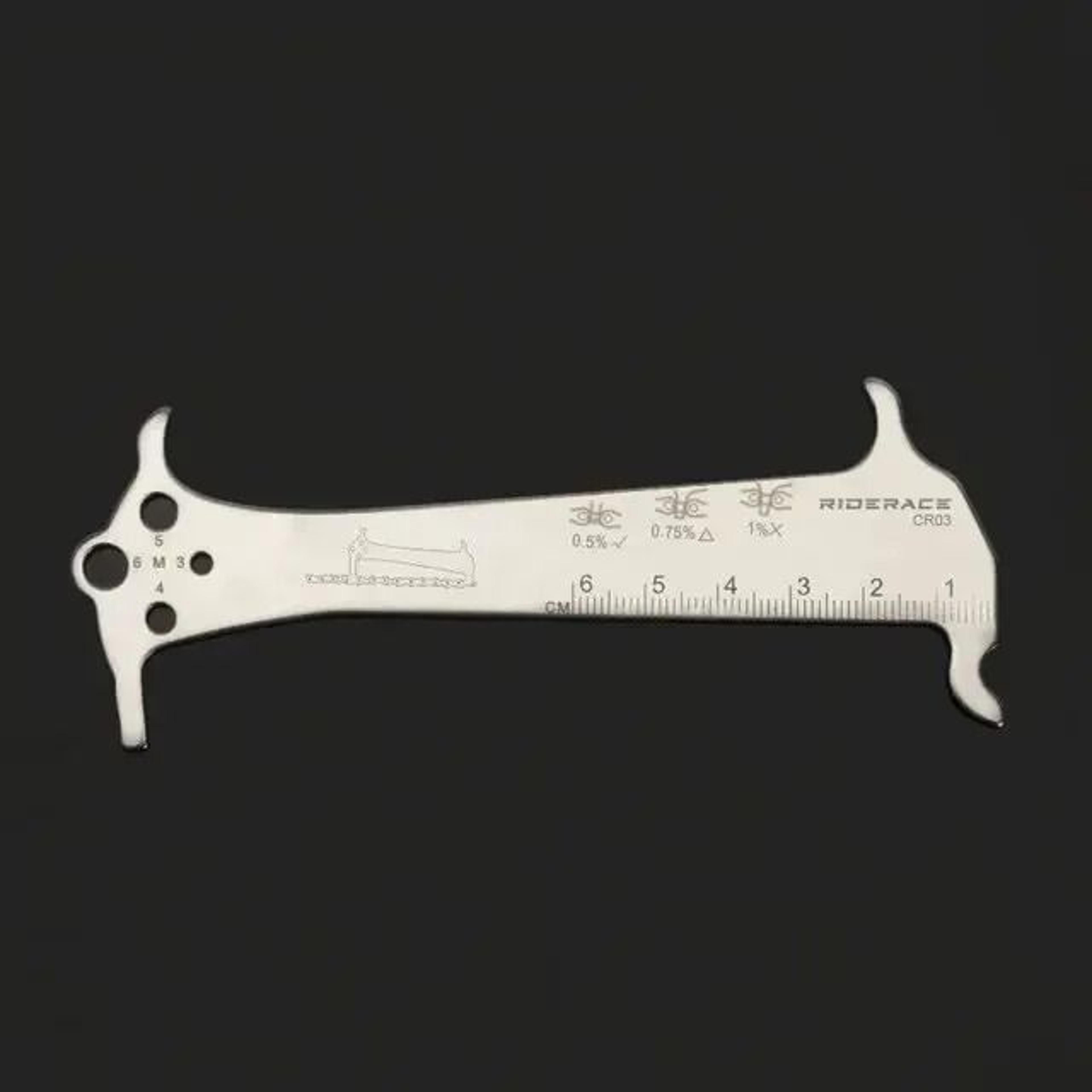 Bicycle Chain Wear Indicator Ruler Repair Tool Stainless Steel Chain Measurement Gauge 6