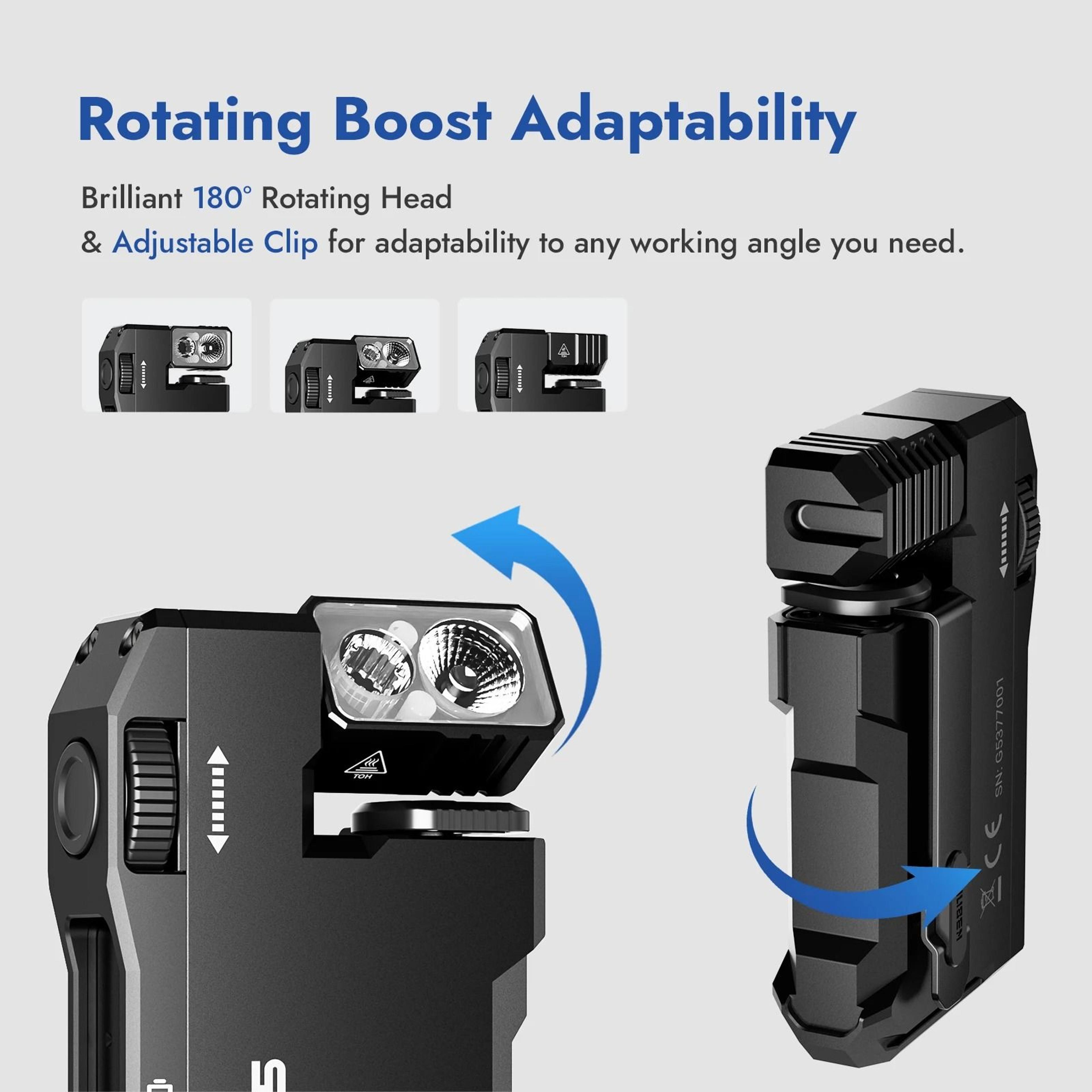WUBEN G5 Rechargeable EDC Flashlight 400 Lumens Dual Light Sources Mini Portable Pocket Flashlight 2