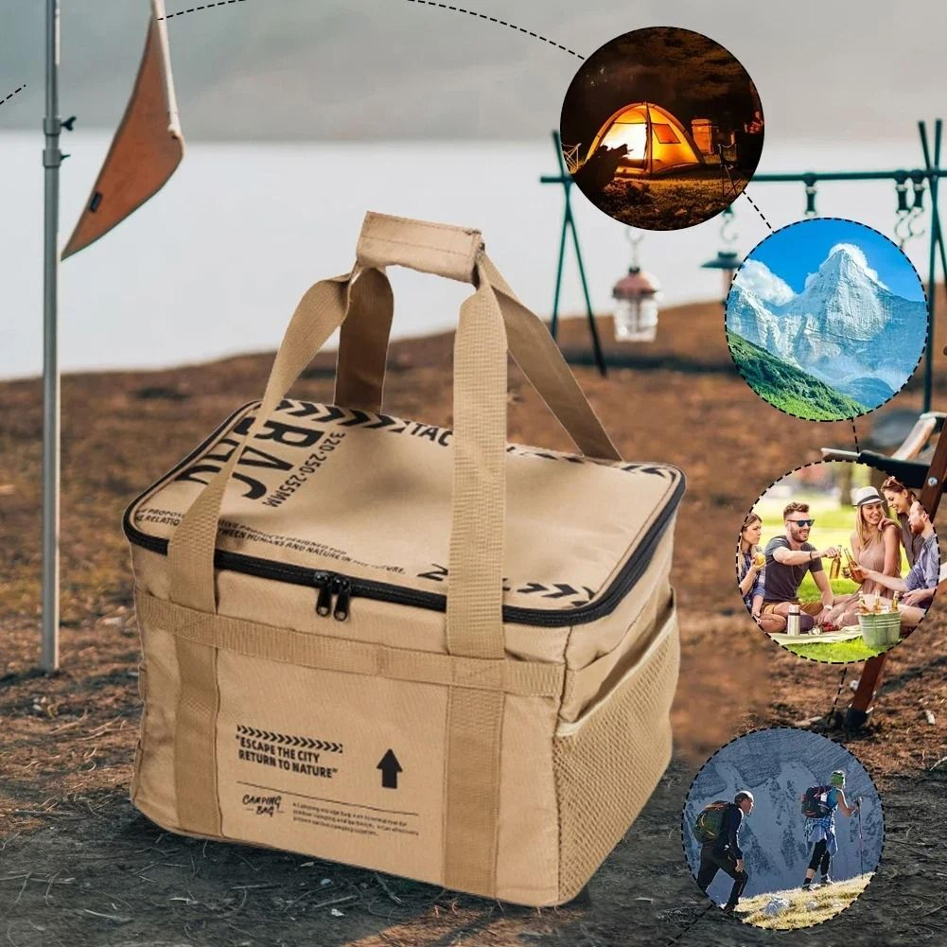 30 42L Camping Storage Bag Insulated Folding Box Tableware Handbag Tactical Picnic Organizer 1