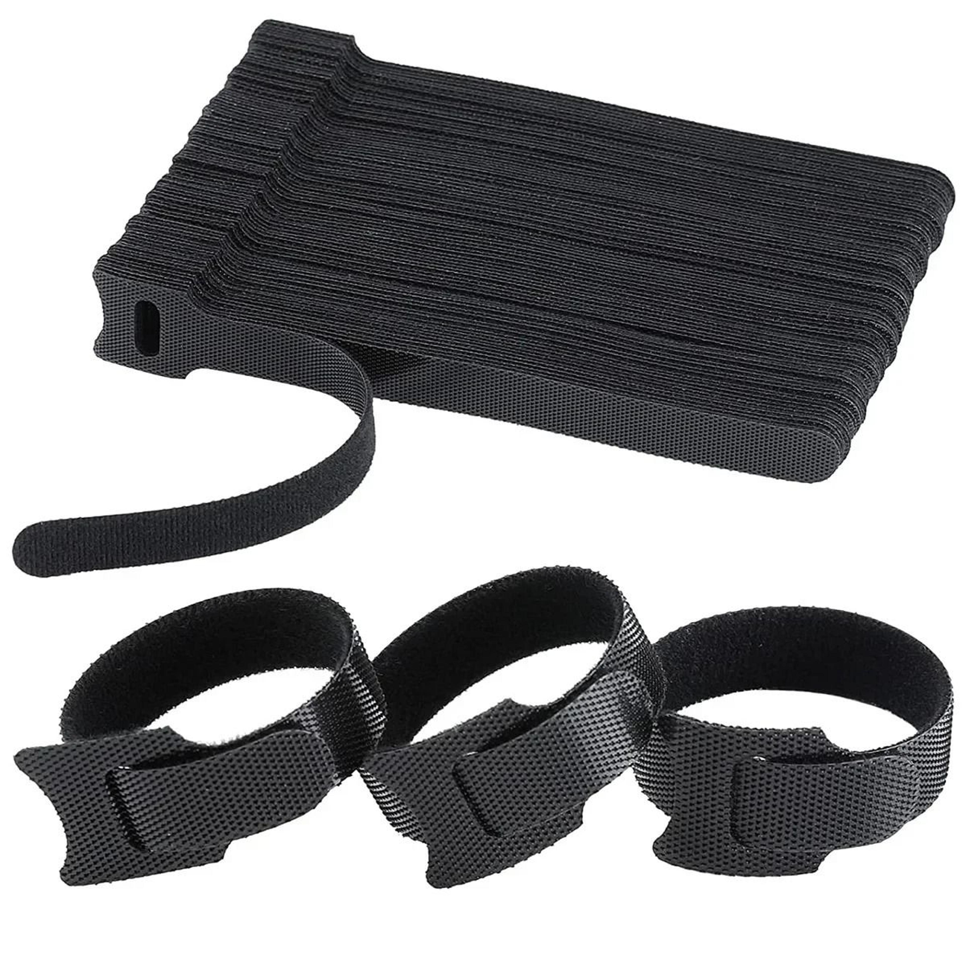 100pcs Releasable Cable Organizer Ties Nylon Loop And Hook Reusable Tape Cord Straps Wire Managemen 5