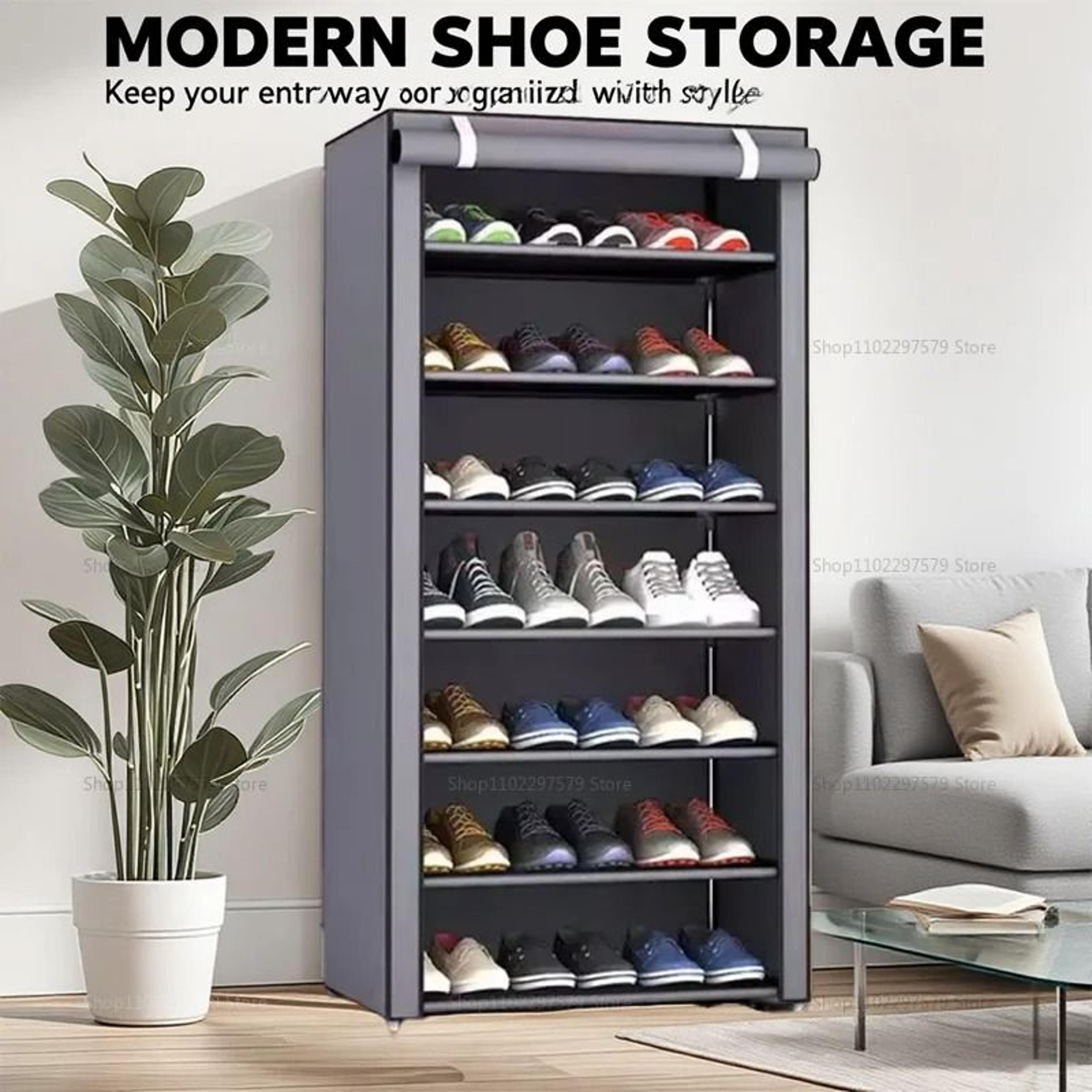 Simple Dustproof Shoe Cabinet Multi Layer Storage Organizer For Dormitory And Rental Home 5