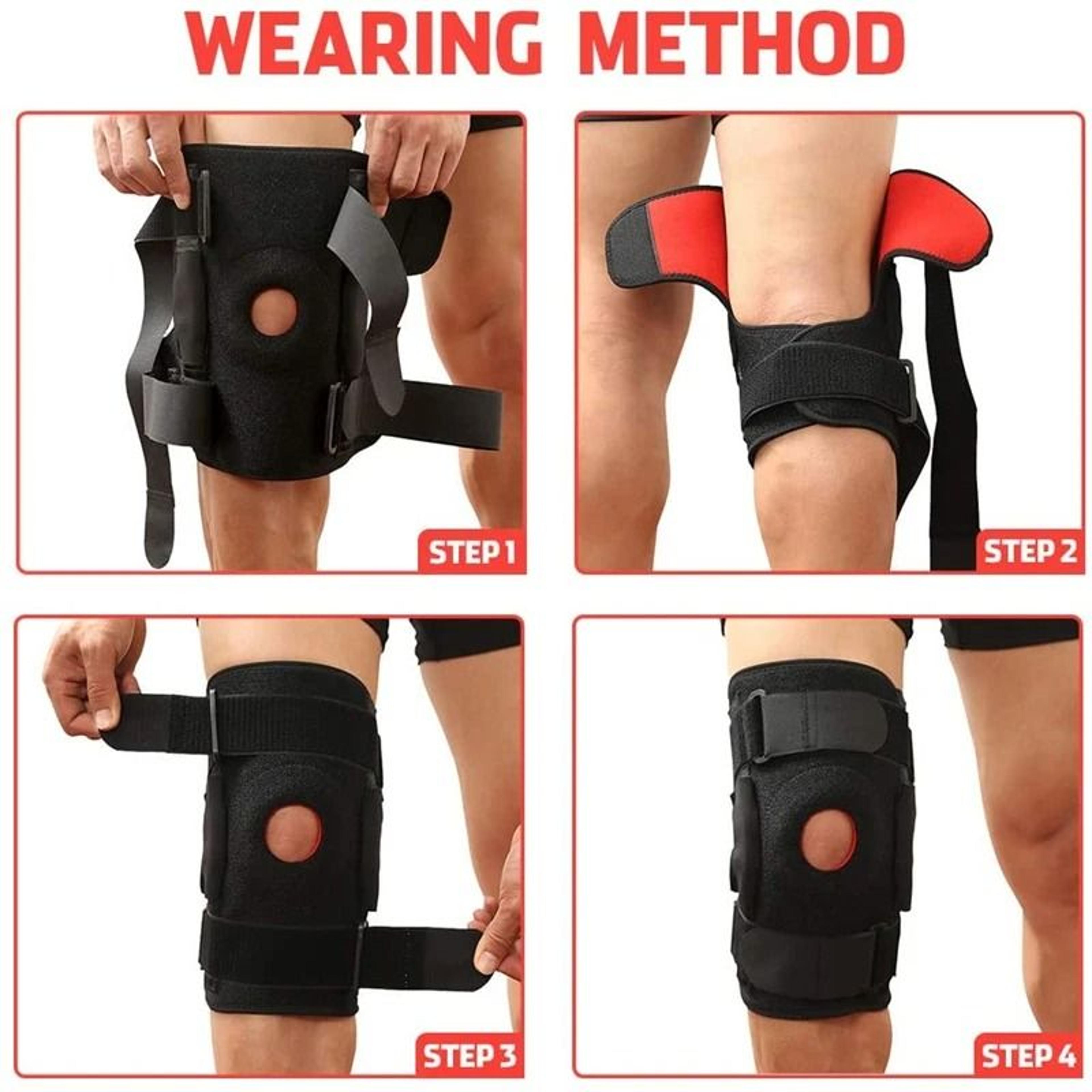Knee Support Orthopedic Knee Brace Adjustable Open Patella Knee Pads Protector Guard Gym Workout Fo 3