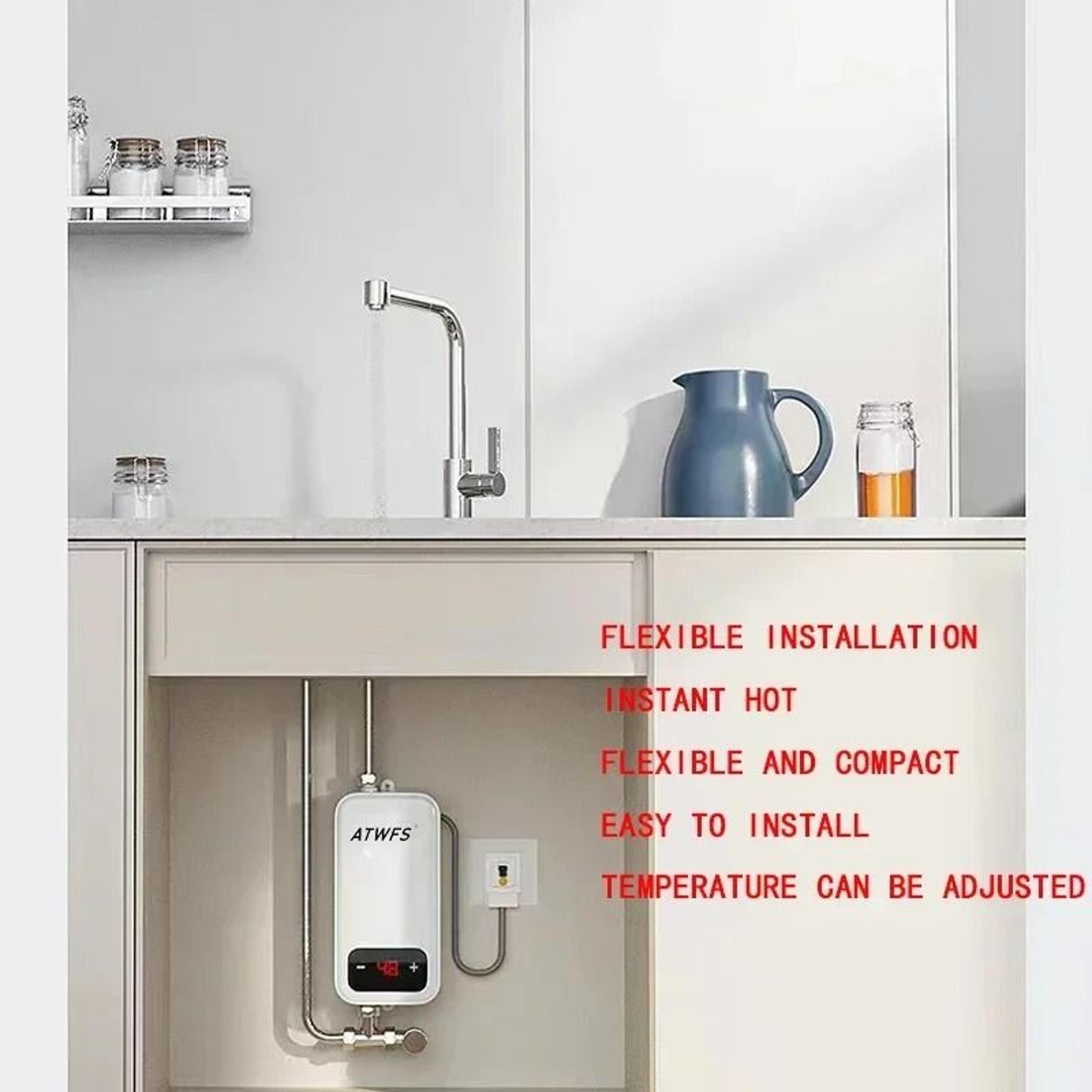 ATWFS Instant Water Heater 220V 4600W Portable Electric Water Heater For Bathroom And Kitchen 2