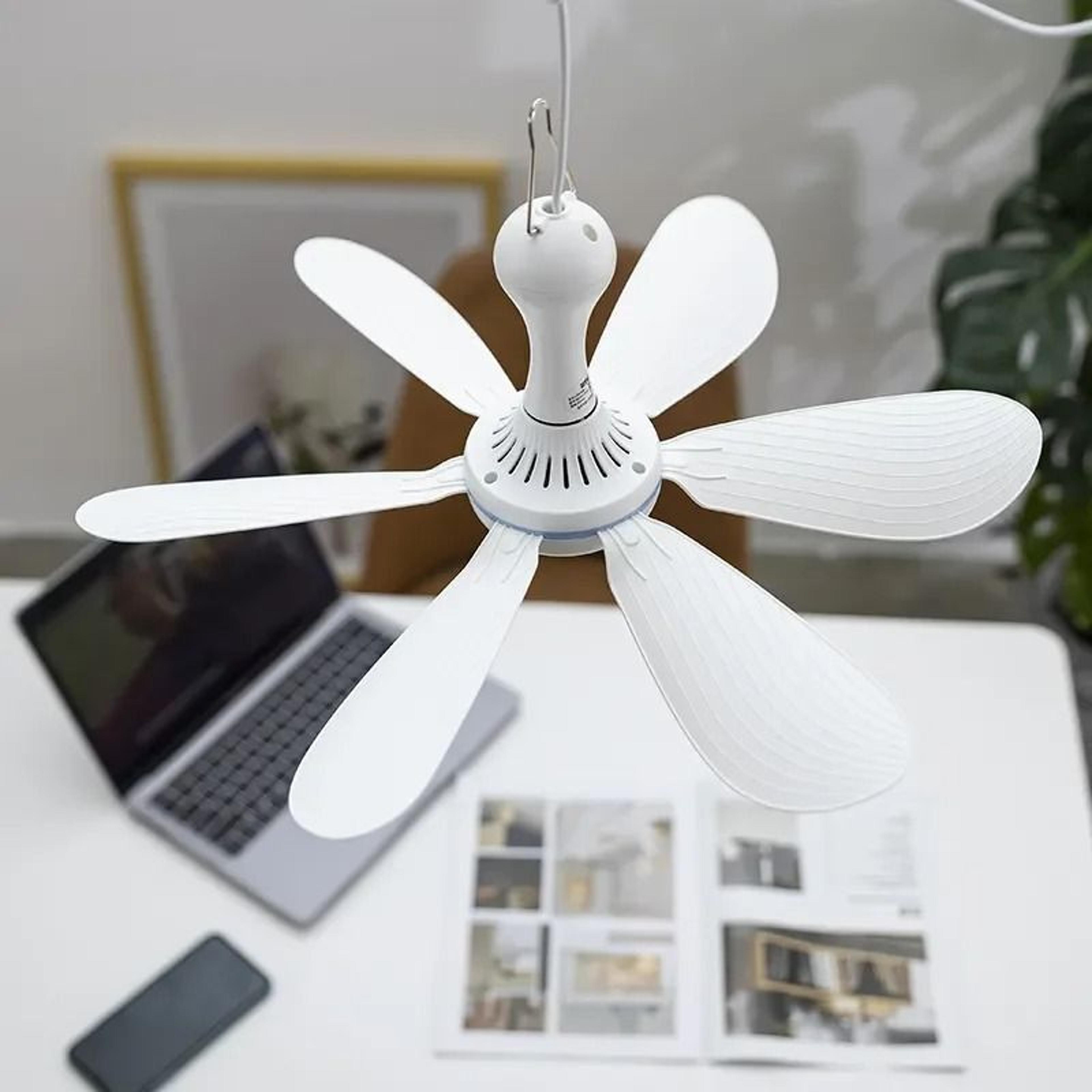 usb powered silent 6 blade ceiling canopy fan with remote control