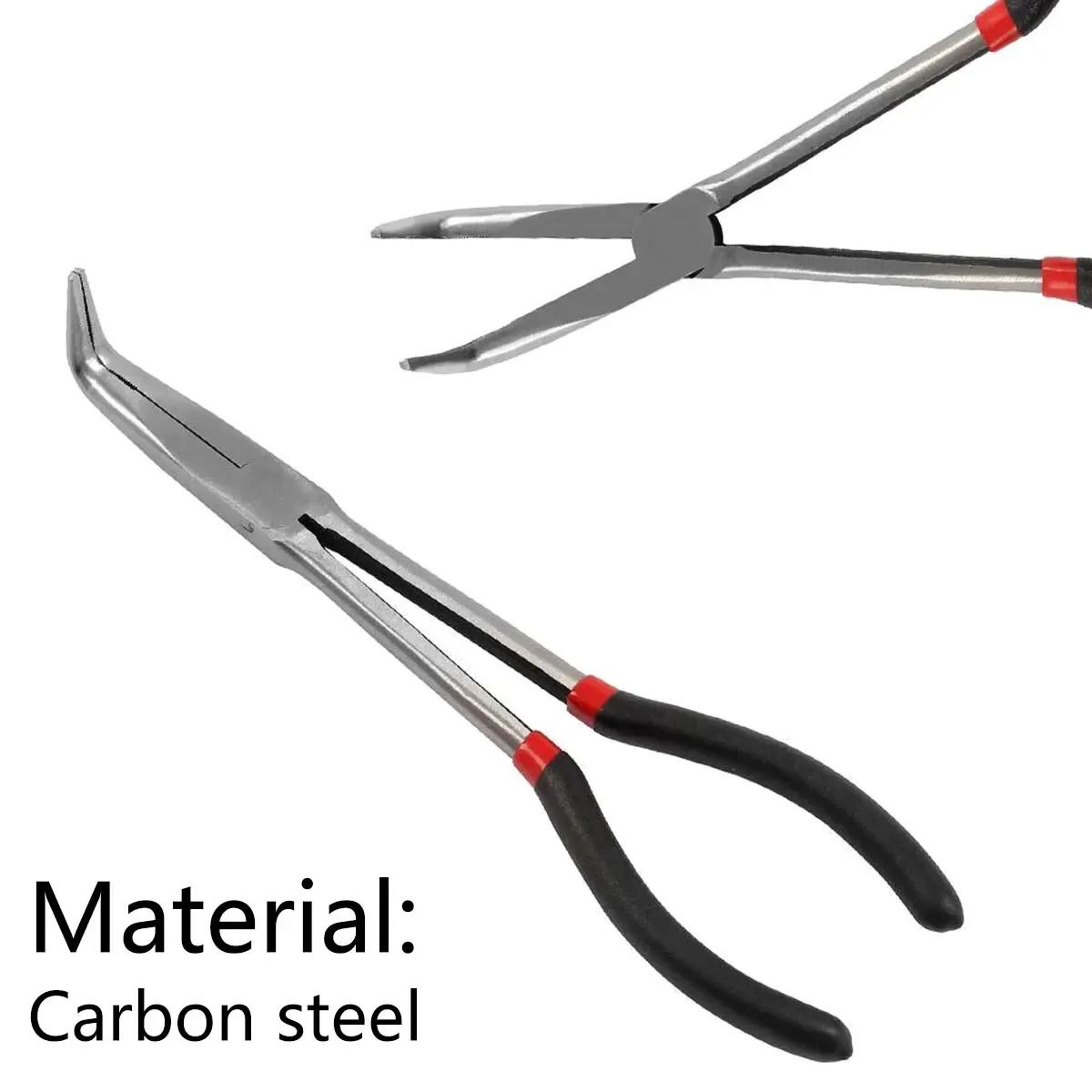 Needle Nose Pliers Set Long Reach 25 45 90 Degree Curved And Straight Pliers 3 Or 5 Piece 3