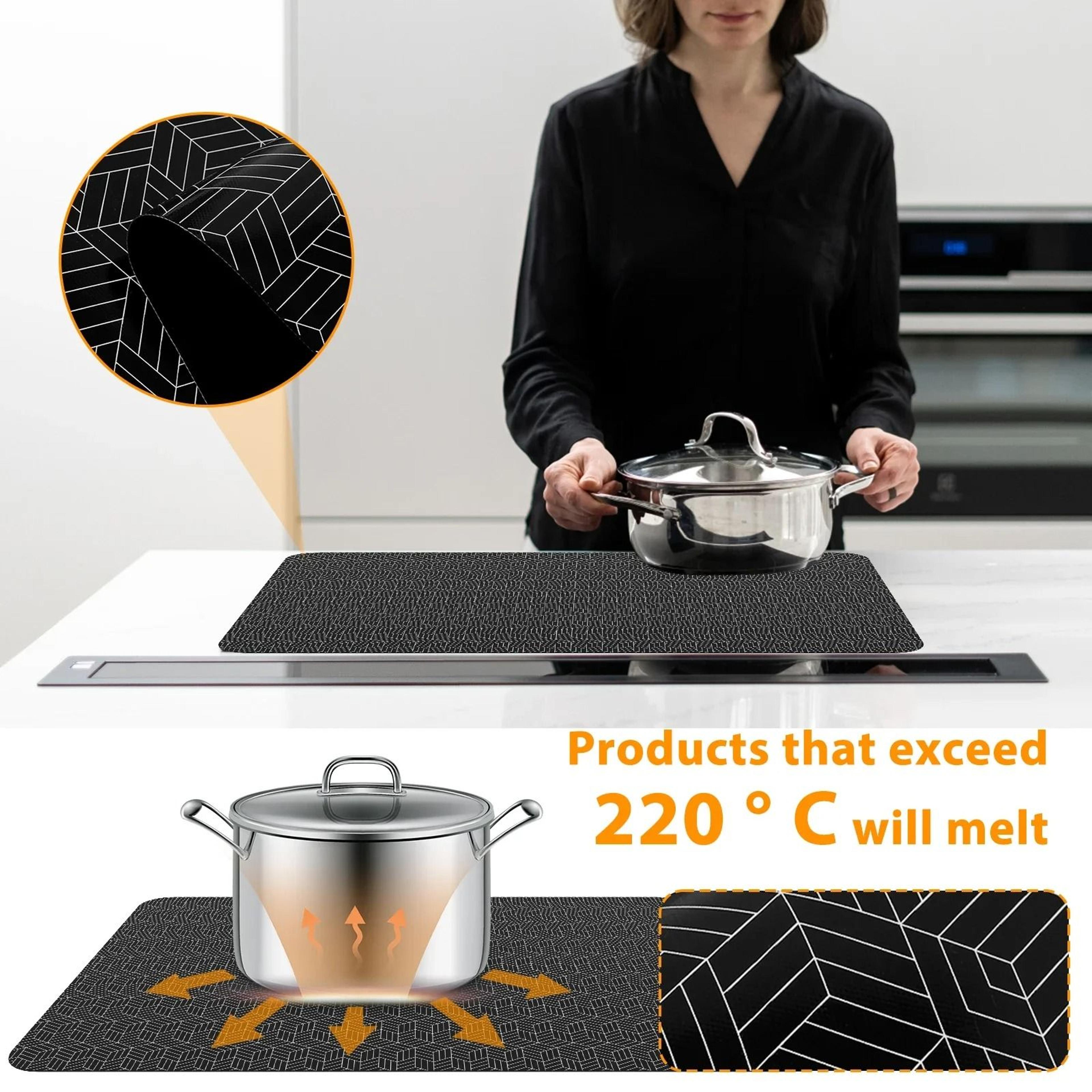 Induction Cooker Cover Top Stove Protector Silicone Glass Fiber Mat 3