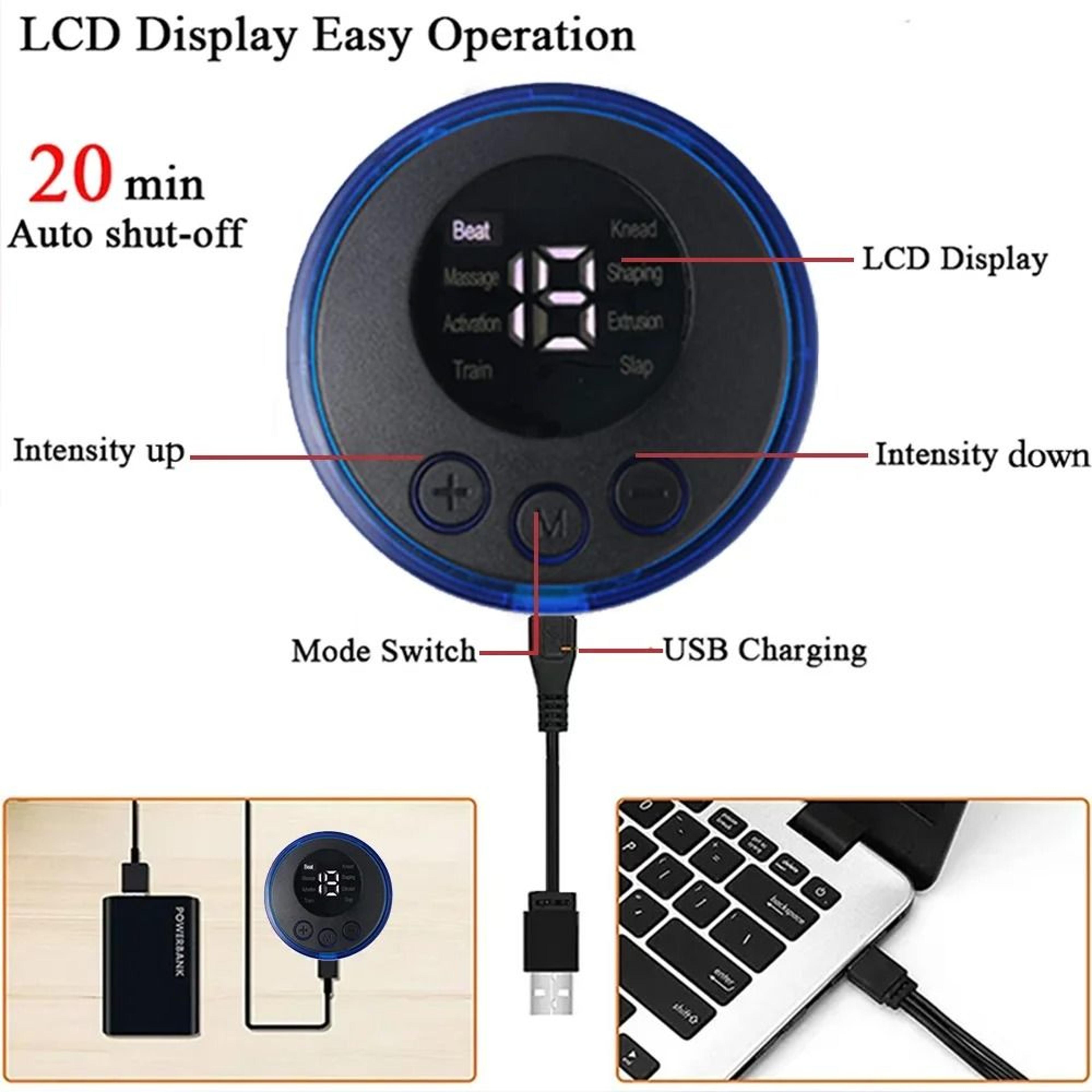 USB Rechargeable EMS Muscle Stimulator ABS Arm 3 In 1 Trainer Wireless Fitness Body Slimming Device 2