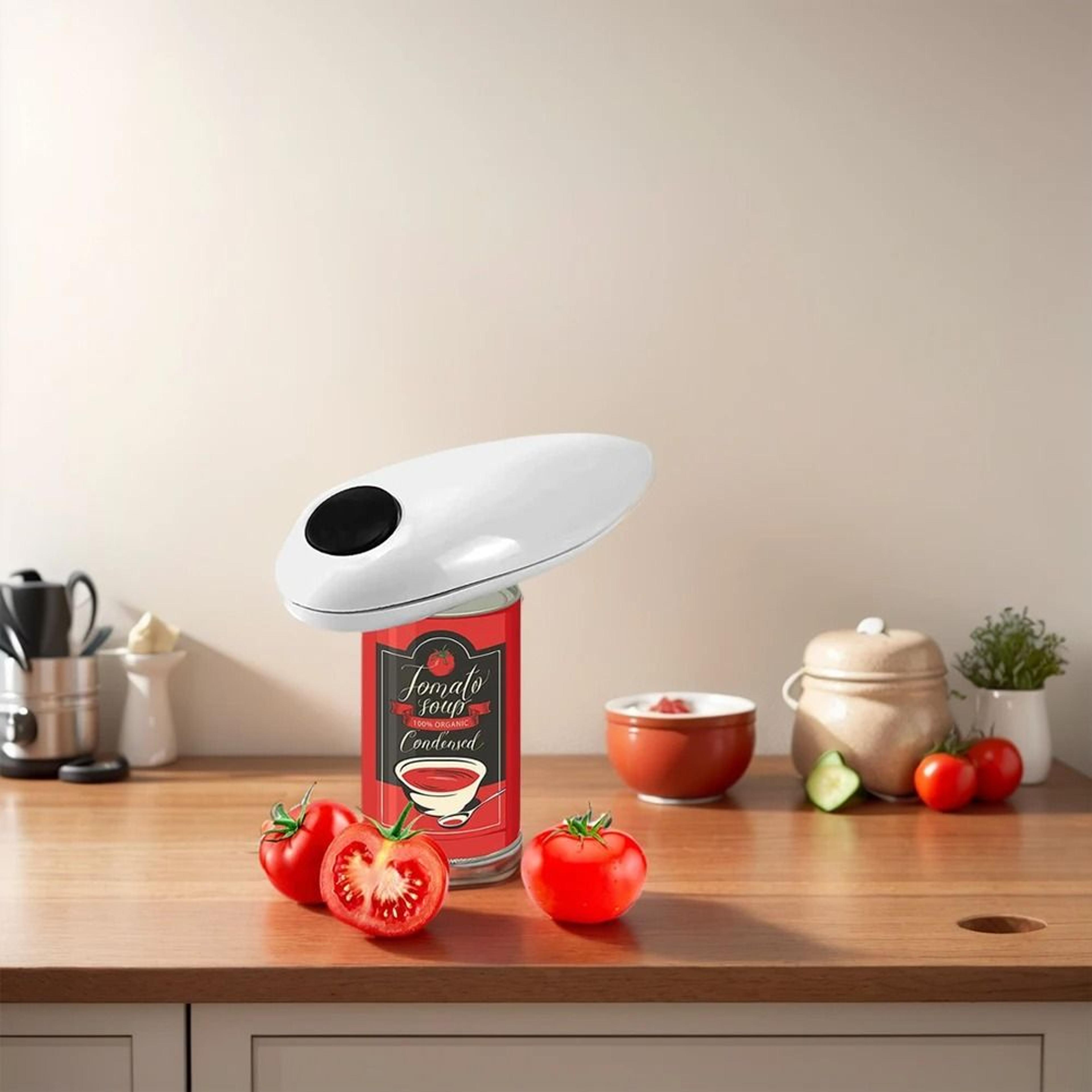 Electric OneTouch Automatic Can Opener Battery Operated HandsFree Tin And Jar Opener 3