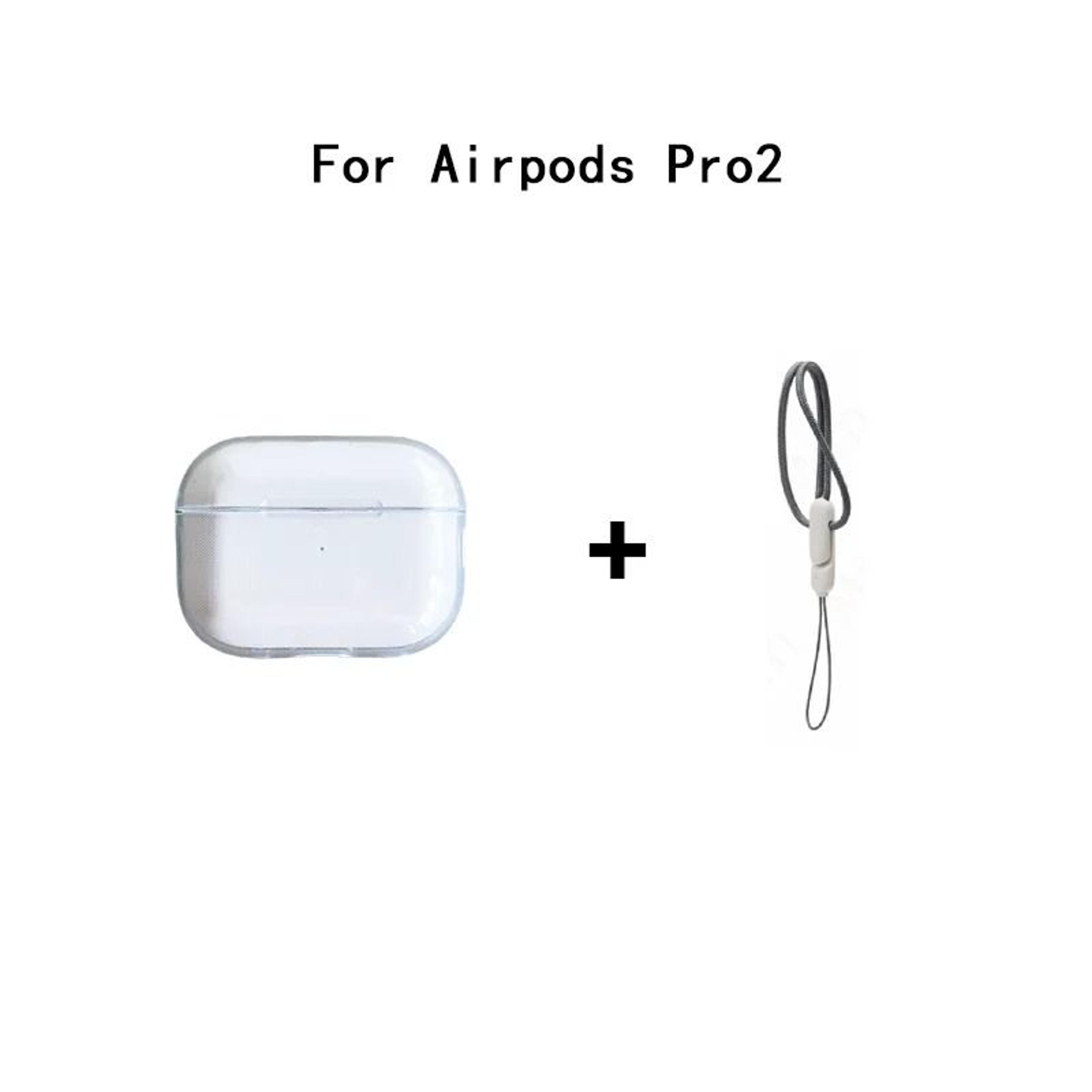 Clear Soft TPU Earphone Case For AirPods 4 3 2 1 Pro And Pro2 With Lanyard Strap 6