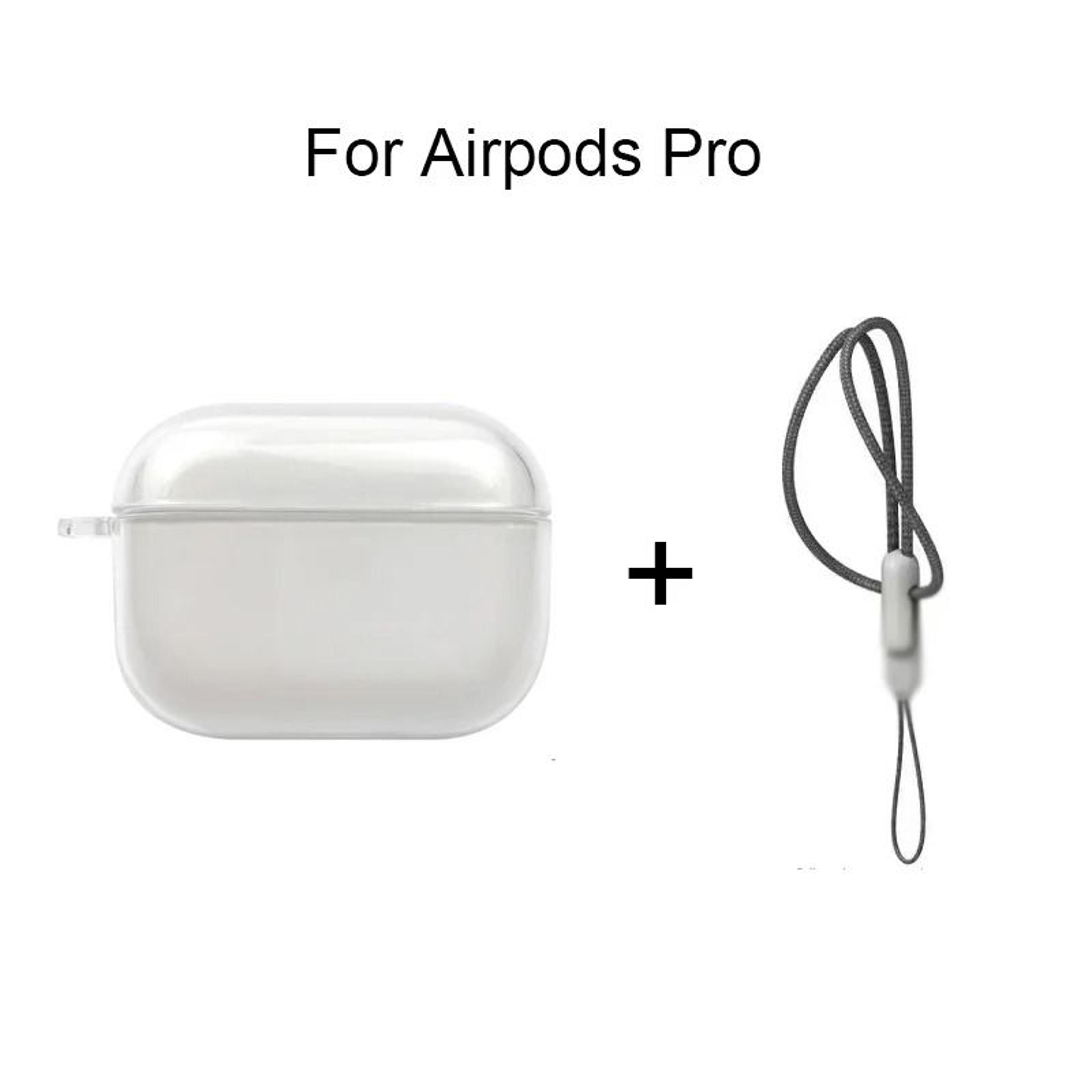 Clear Soft TPU Earphone Case For AirPods 4 3 2 1 Pro And Pro2 With Lanyard Strap 7