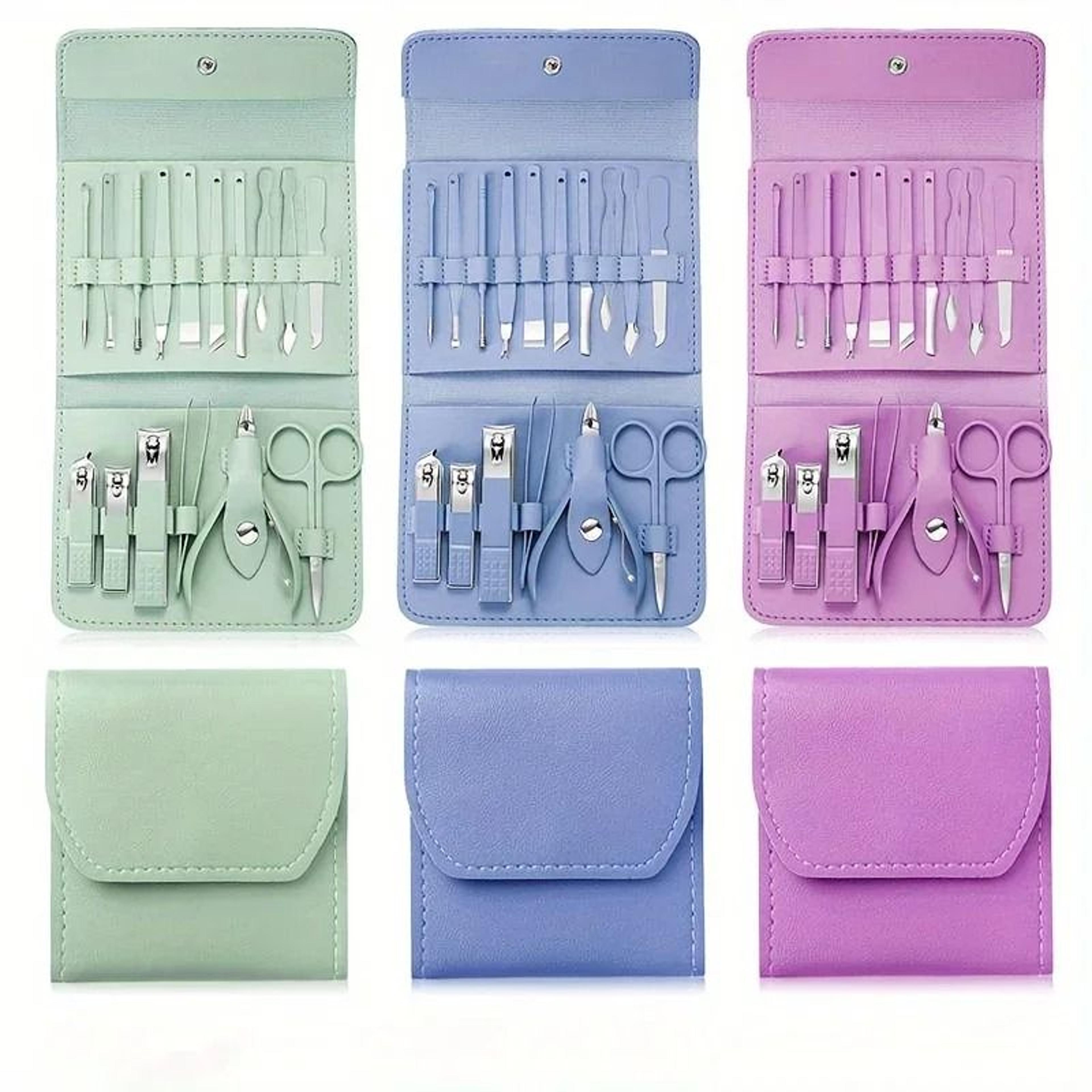 16 Piece Professional Nail Clippers And Cuticle Nippers Set With Travel Case 4