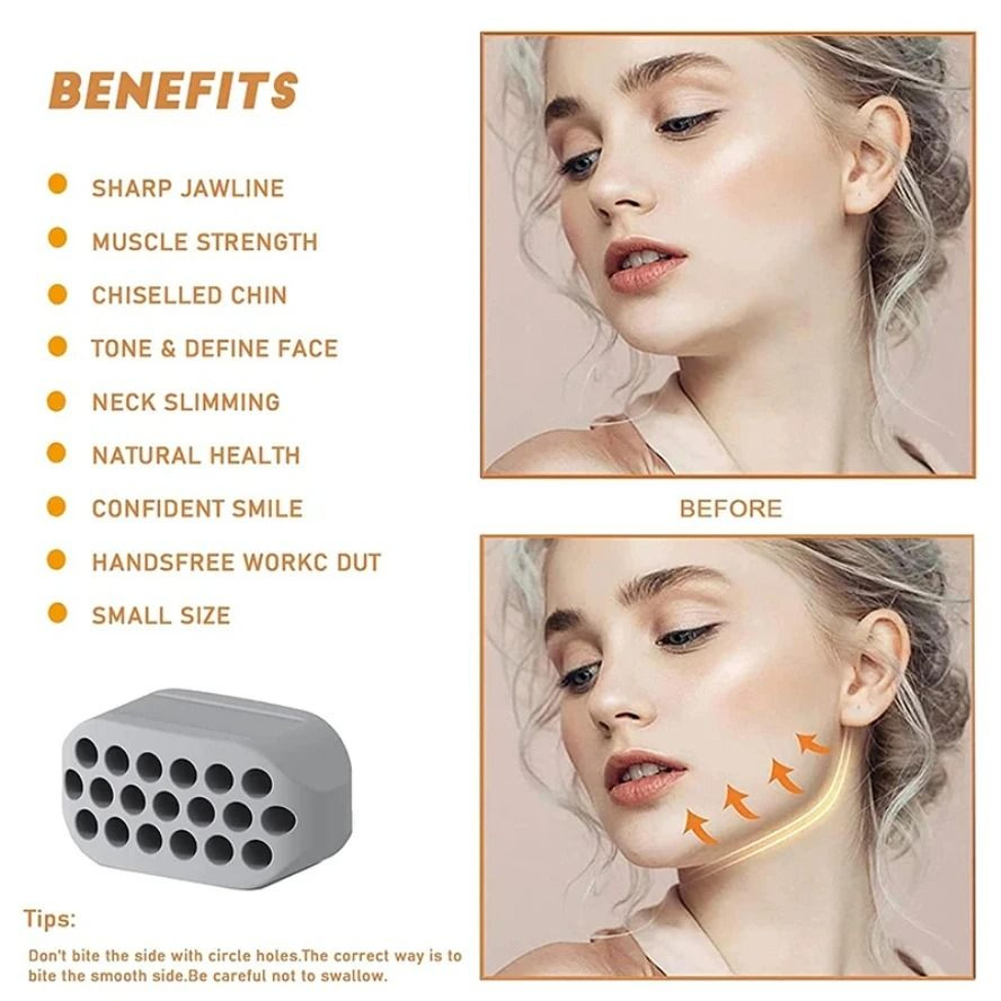 Silicone Jaw Exerciser Facial Toner Jawline Fitness Ball 3