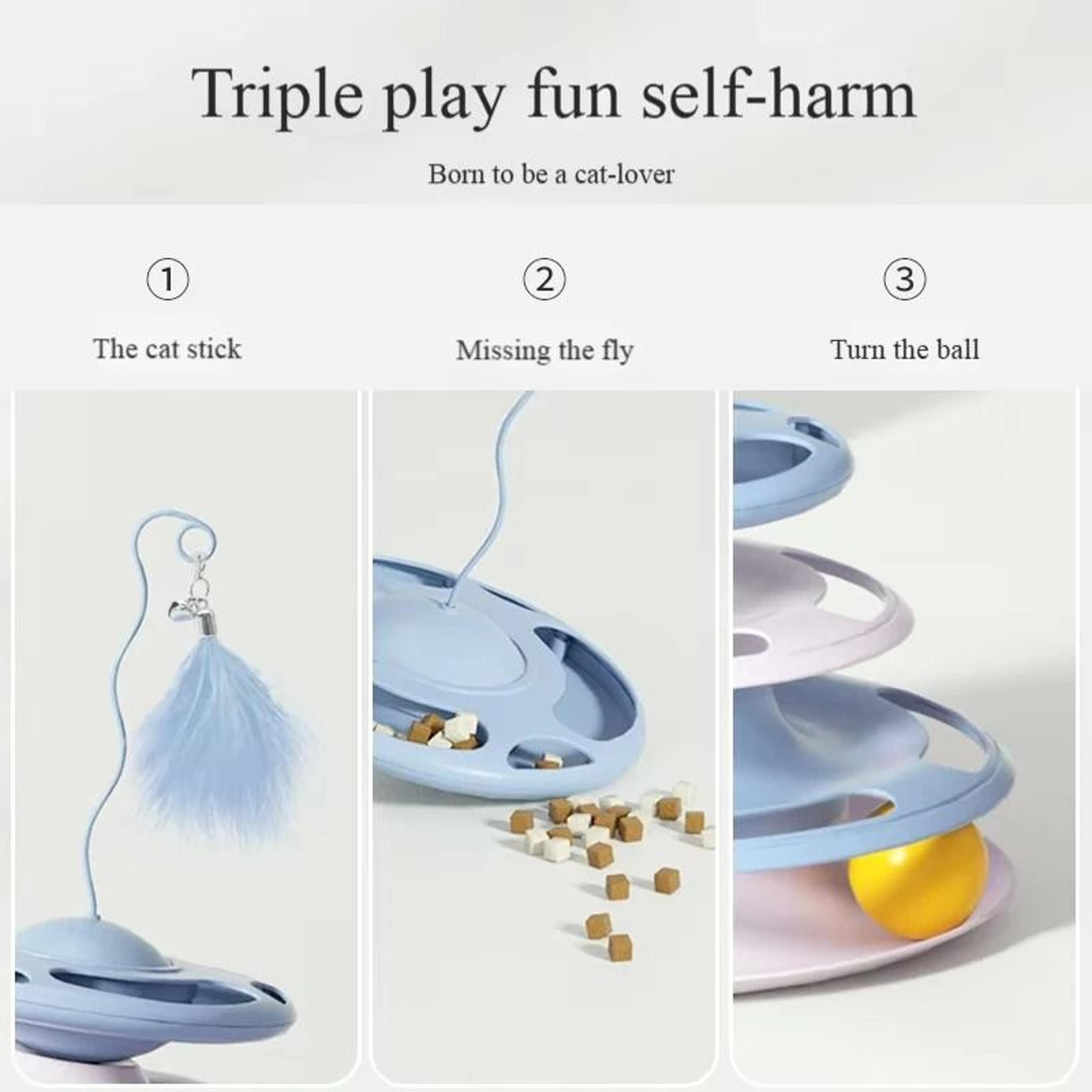 Cat Turntable Feeder And Interactive Toy For Boredom Relief 4