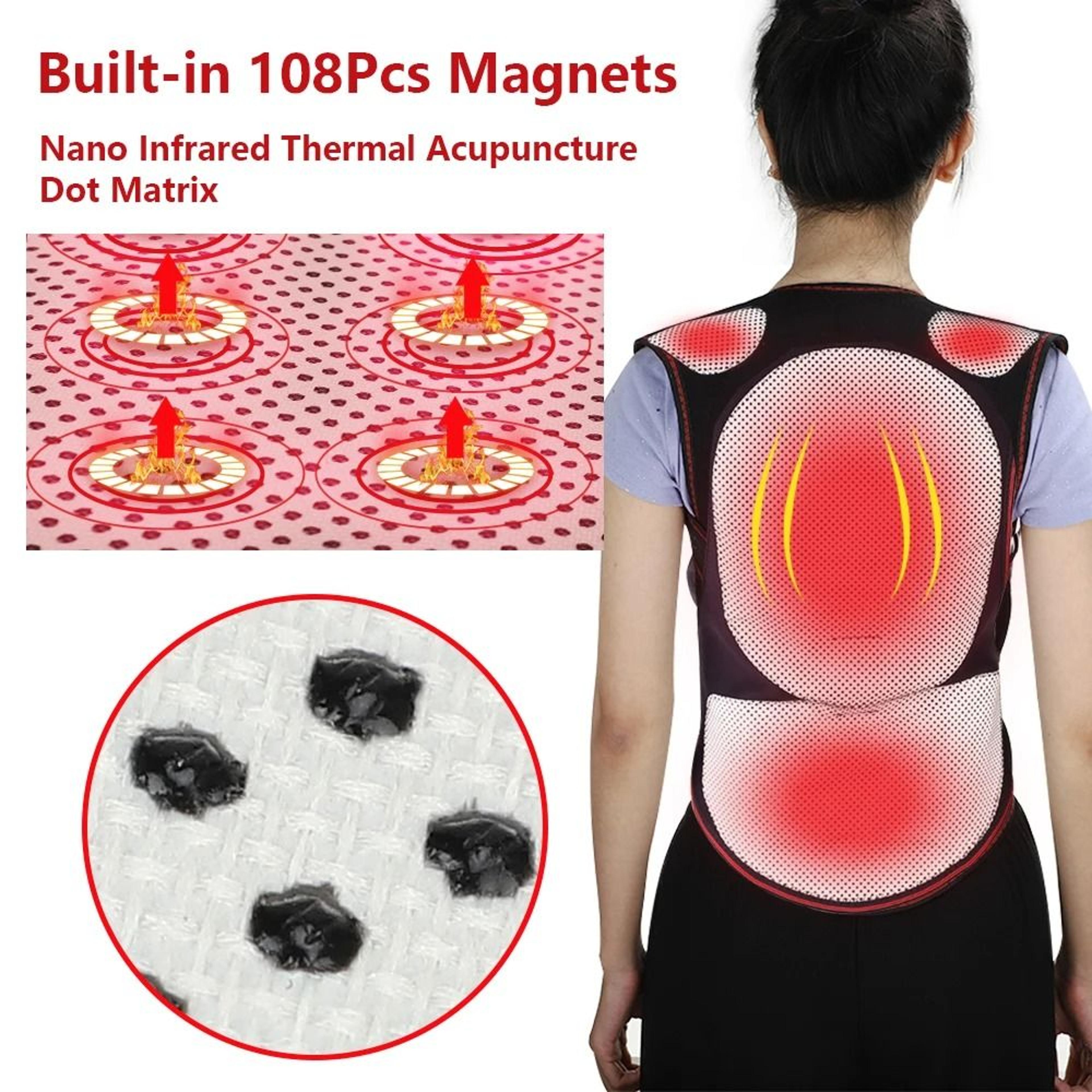 Self Heating Back Support Waist Brace Magnetic Heating Corrector Belt Back Posture Corrector Spine  4