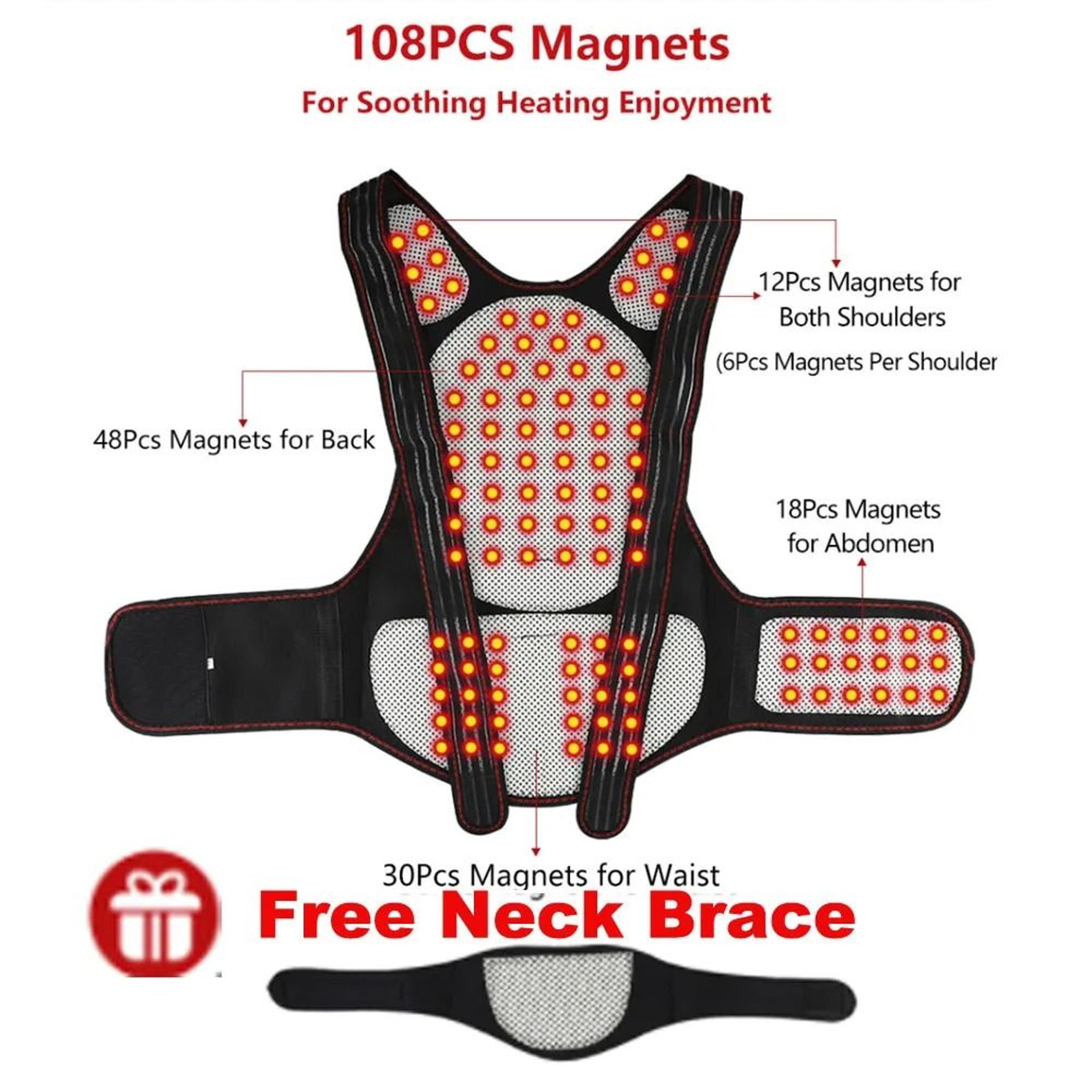 Self Heating Back Support Waist Brace Magnetic Heating Corrector Belt Back Posture Corrector Spine  6