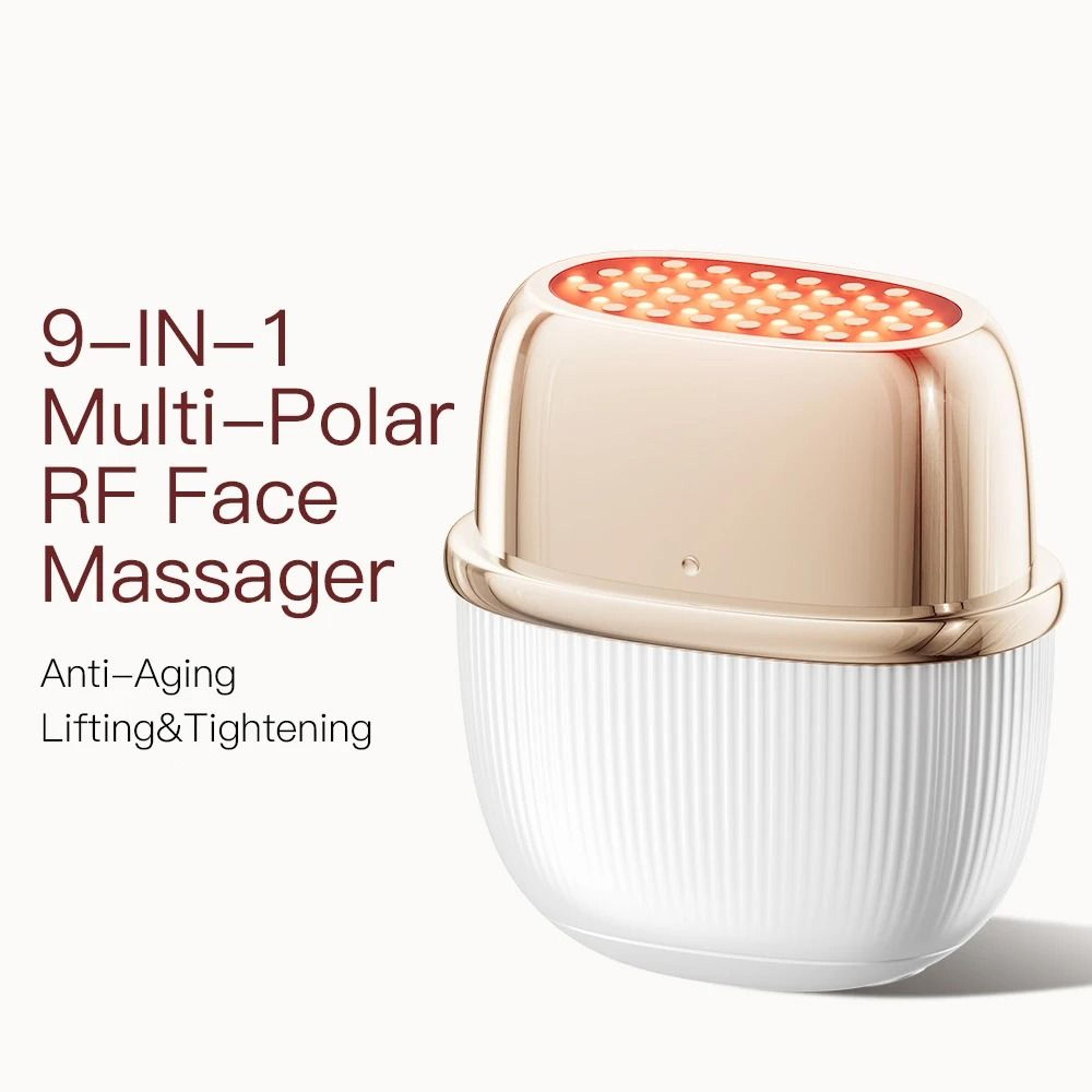 anlan multi polar rf beauty device ems facial lifting skin tightening 24k gold