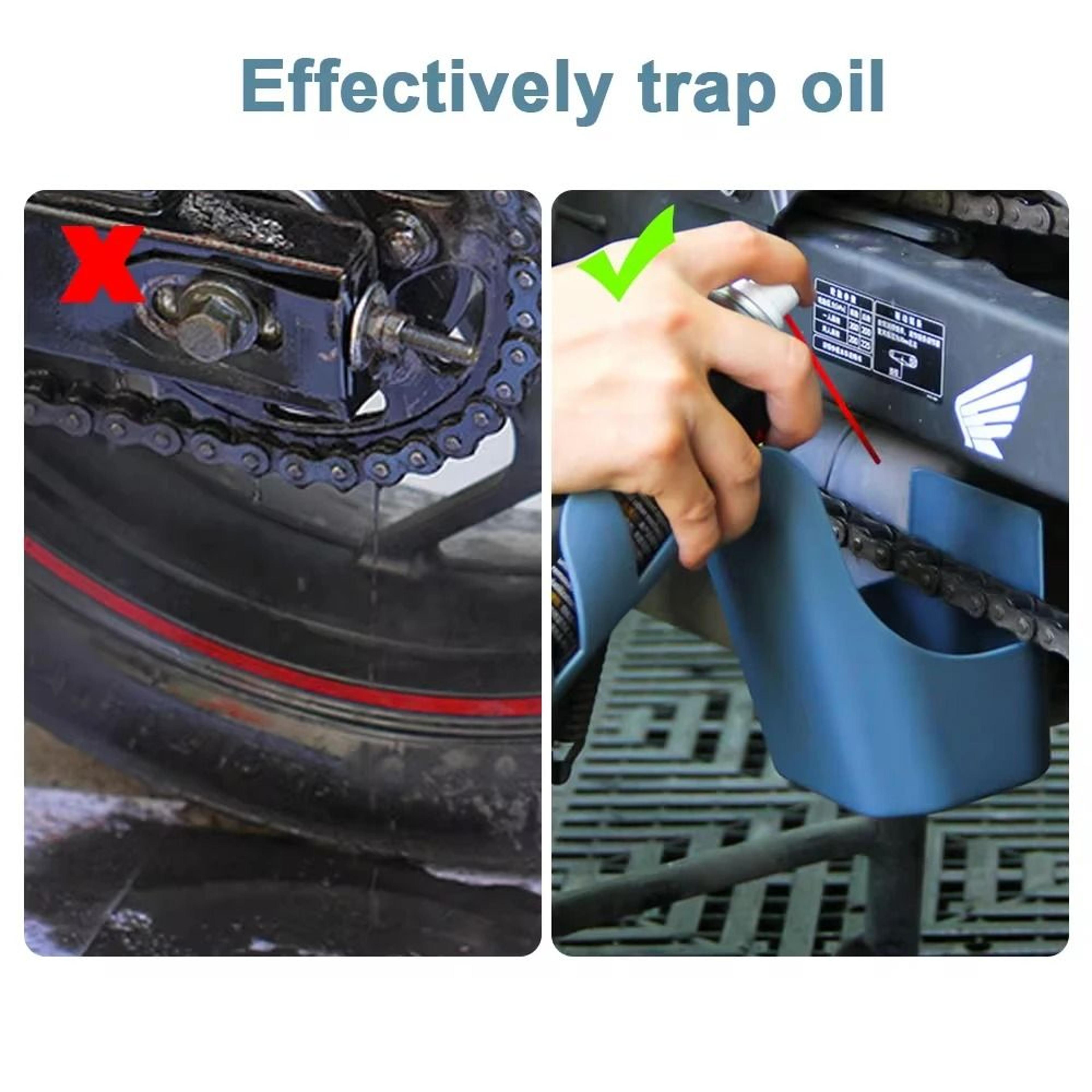 Motorcycle Bike Chain Oil Storage Tool Box Chain Cleaning Oil Splash Proof Tool 1