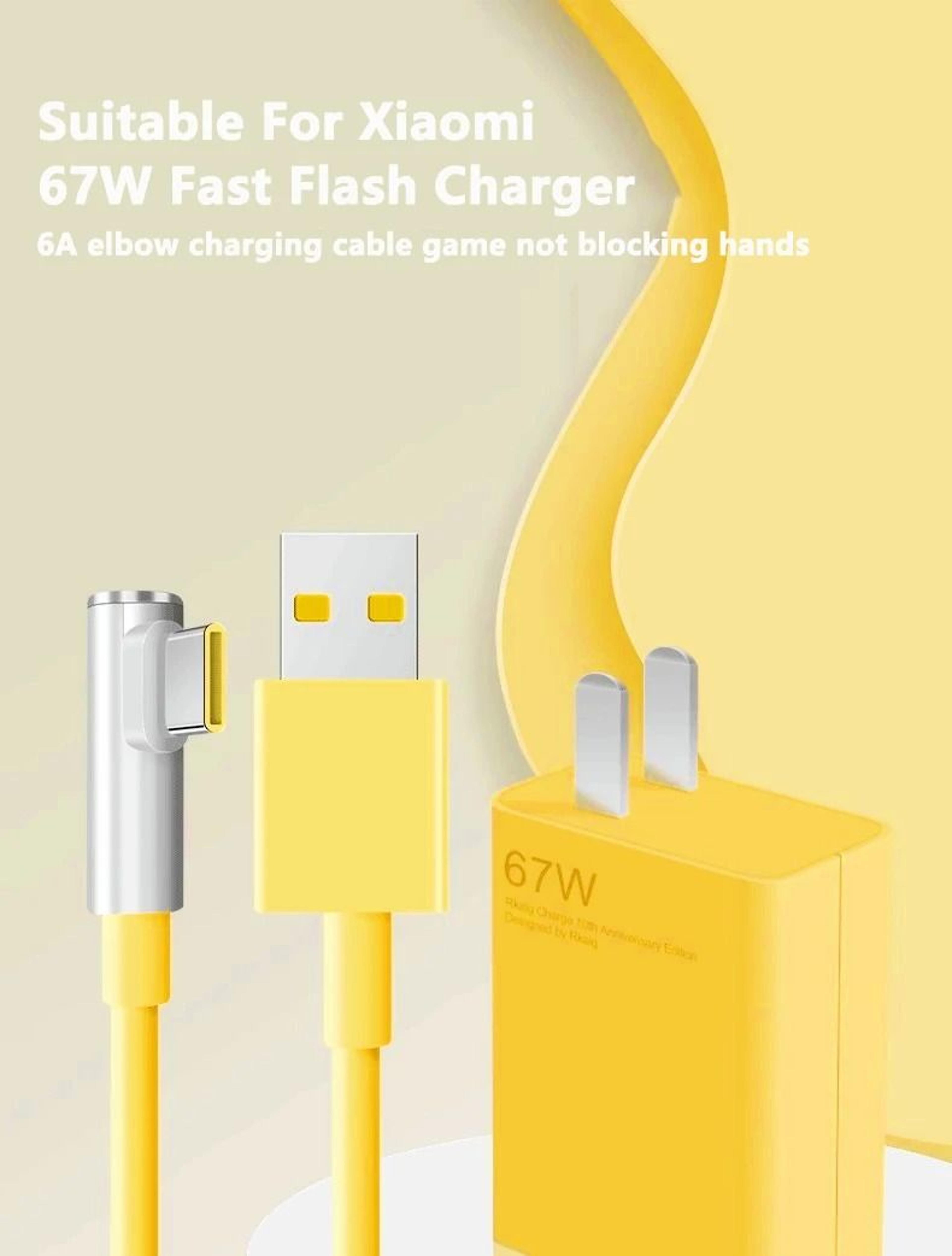 67W Fast Charger USB A To Type C Cable Compatible For Xiaomi And Redmi Devices 1