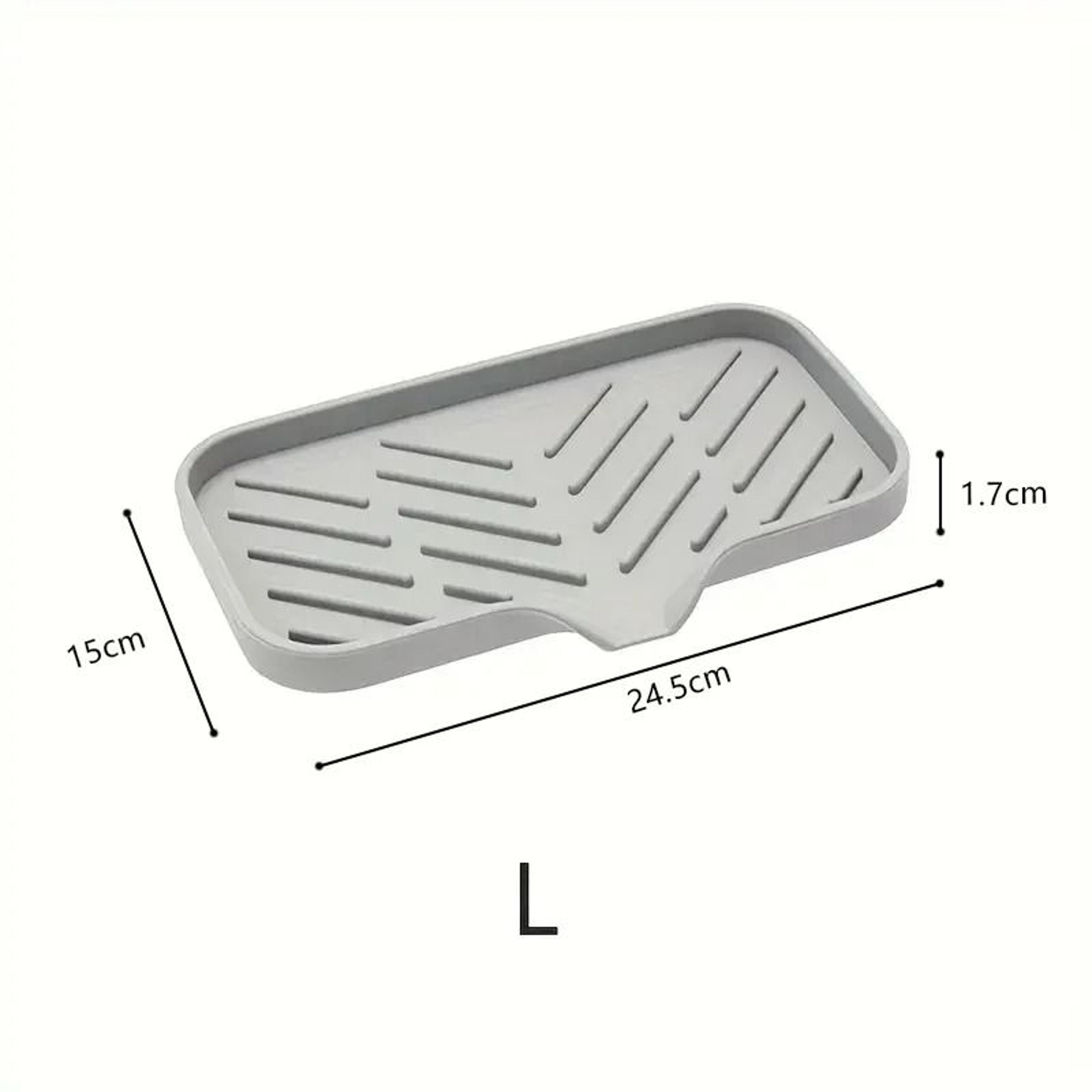 Silicone Faucet Mat Kitchen Sink Tray Soap Dispenser Sponge Drain Pad Countertop Storage 7