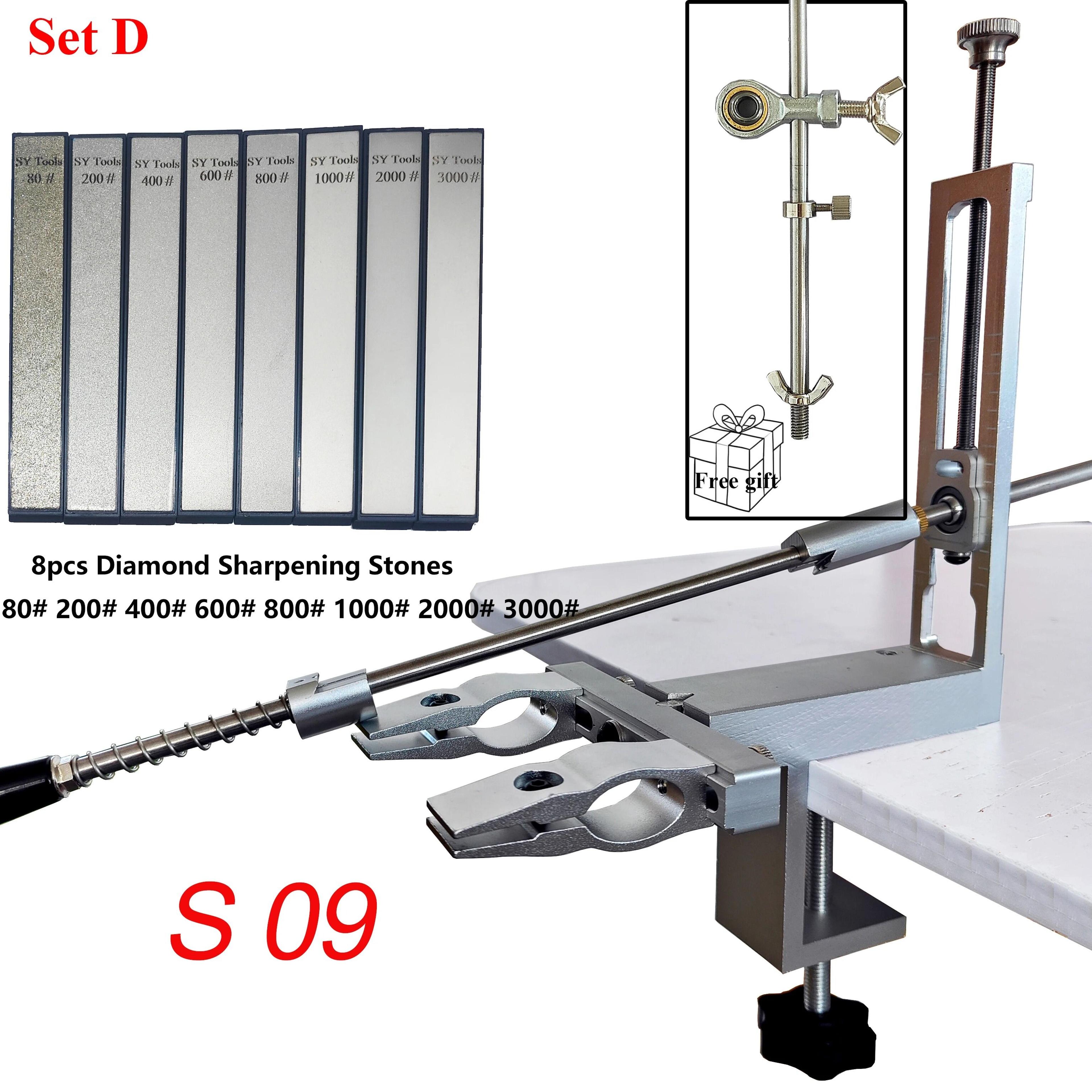 Professional Fixed Angle Knife Sharpener System With Diamond Stones Set 10