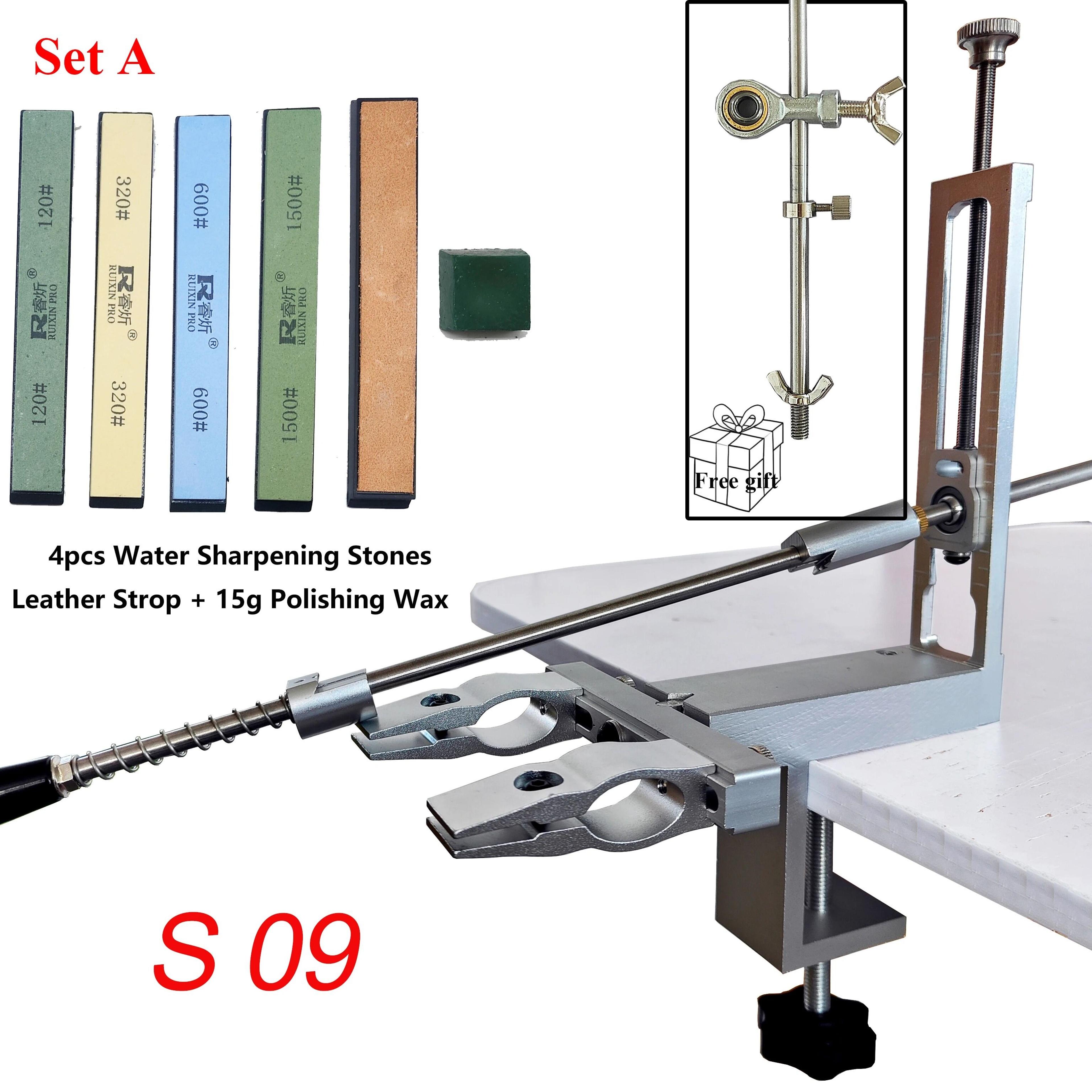 Professional Fixed Angle Knife Sharpener System With Diamond Stones Set 7