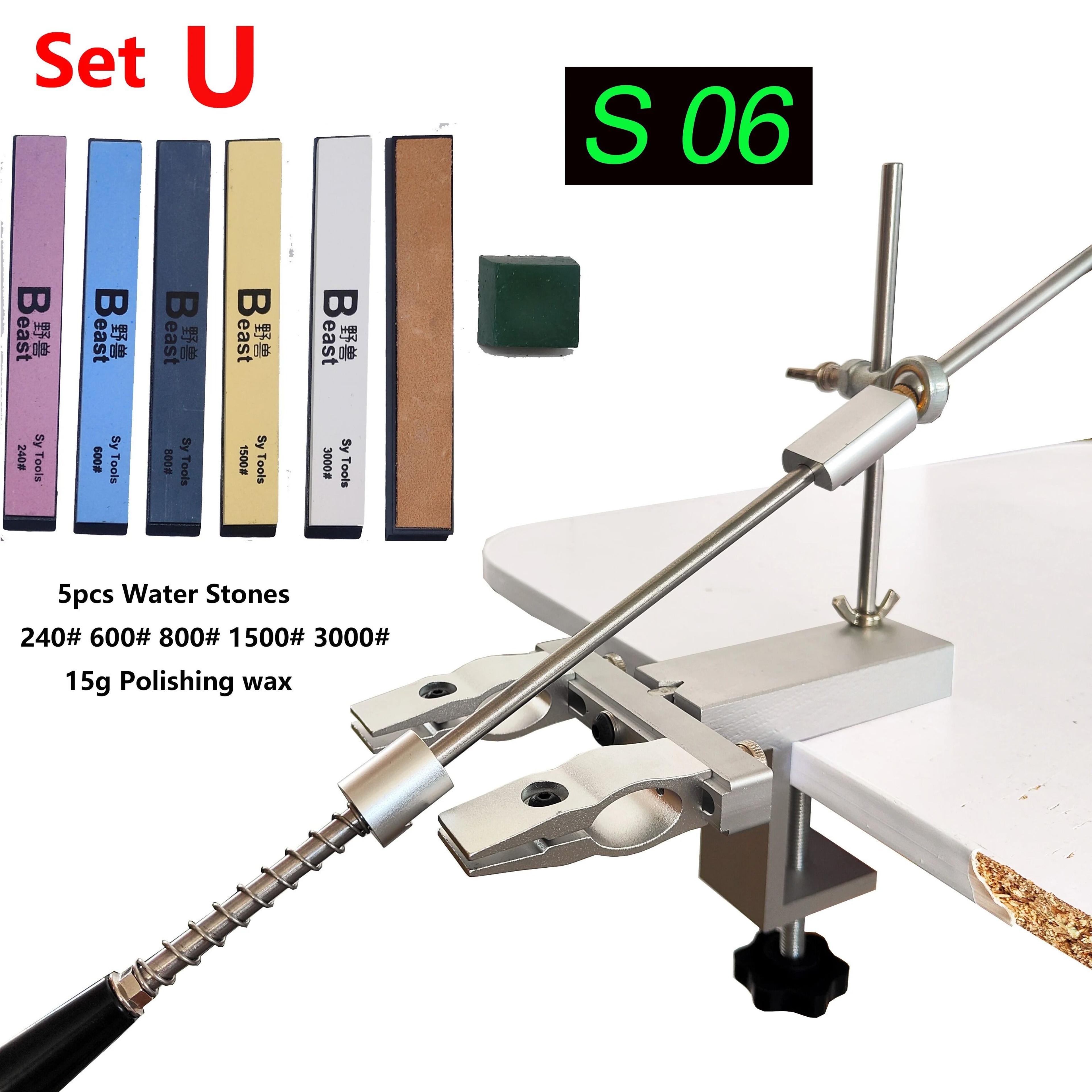 Professional Fixed Angle Knife Sharpener System With Diamond Stones Set 15