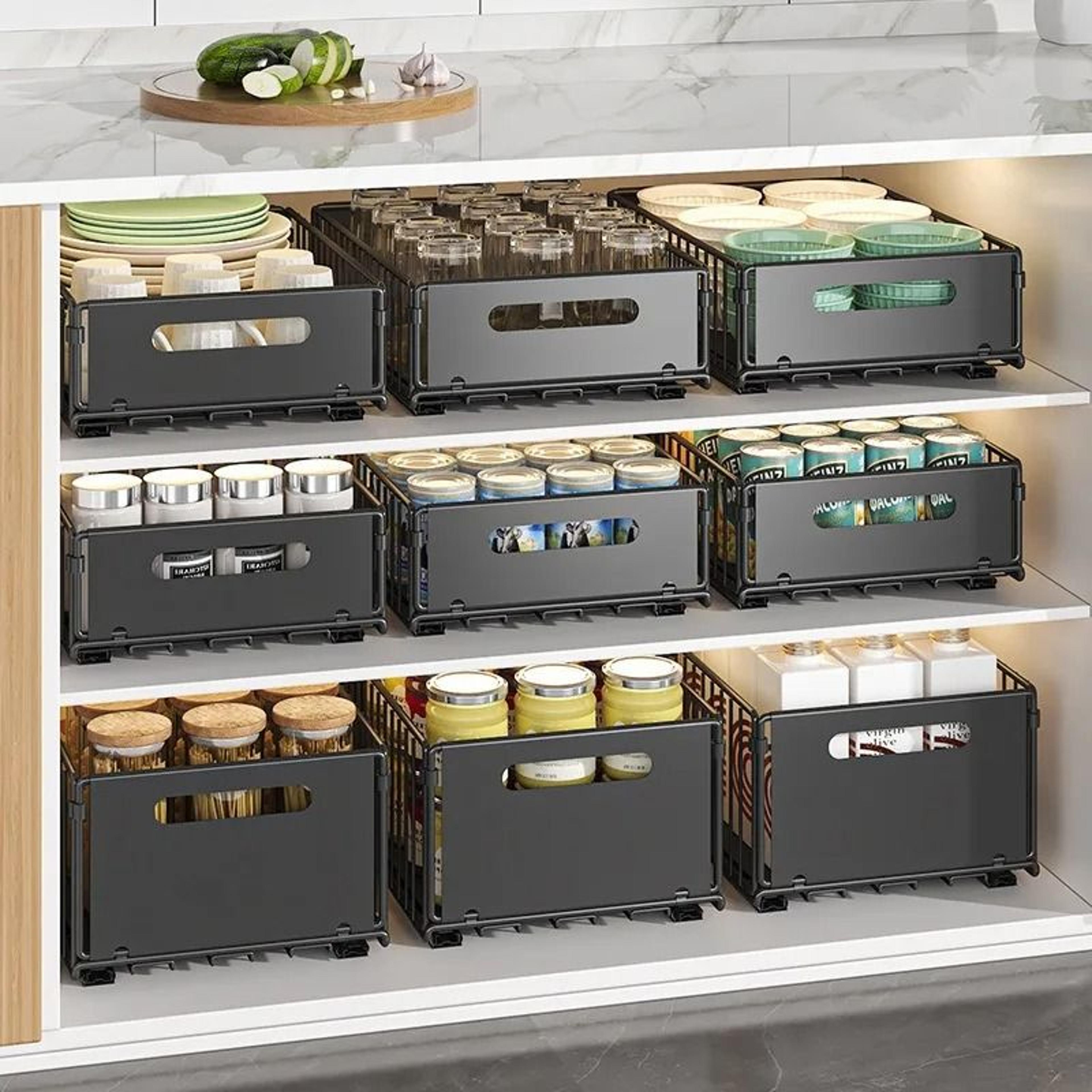 Kitchen Storage Rack Pull Out Cabinet Organizer Basket For Home And Bathroom 2