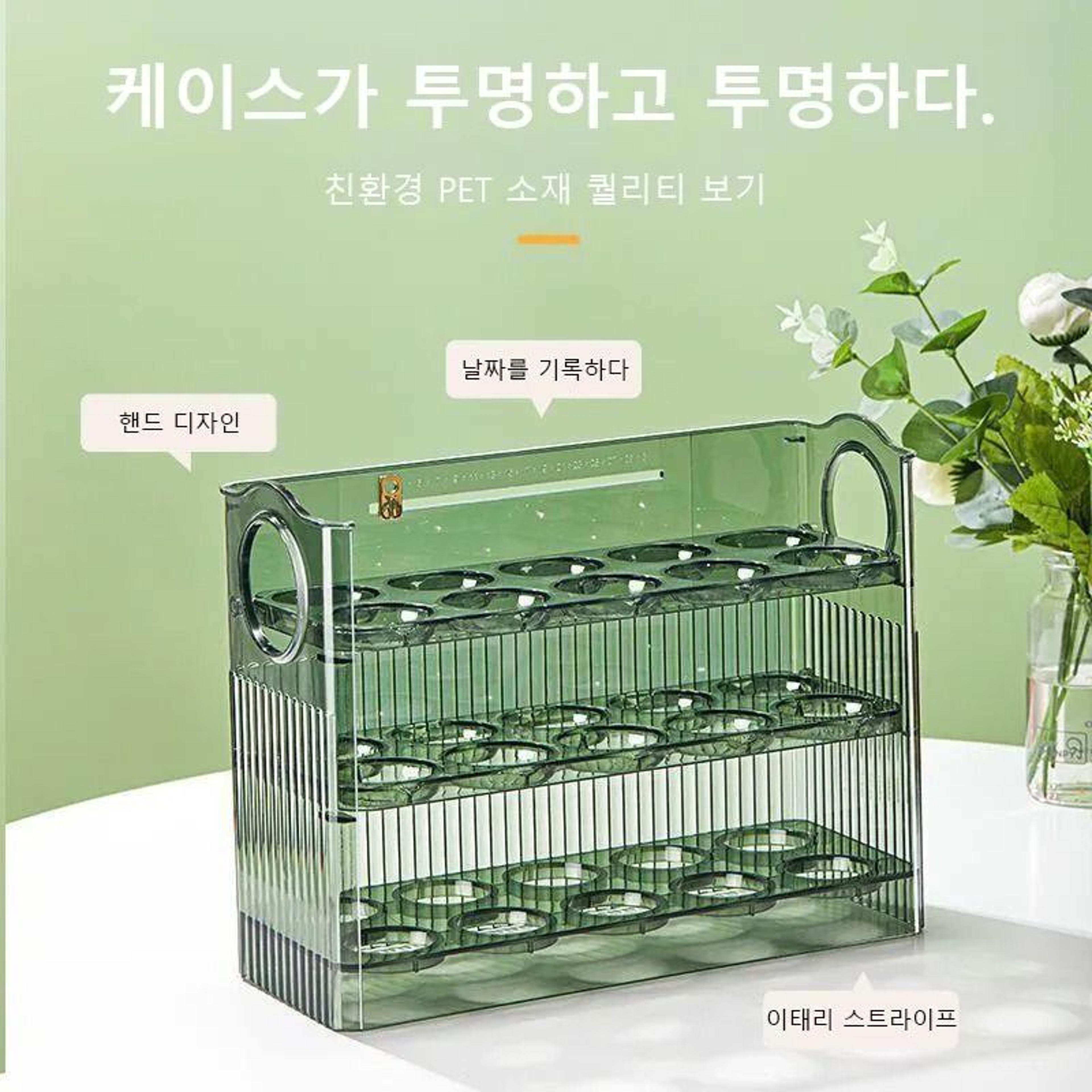 Kitchen Large Capacity Egg Fridge Storage Box Portable Multi Layer Egg Tray Organizer 1