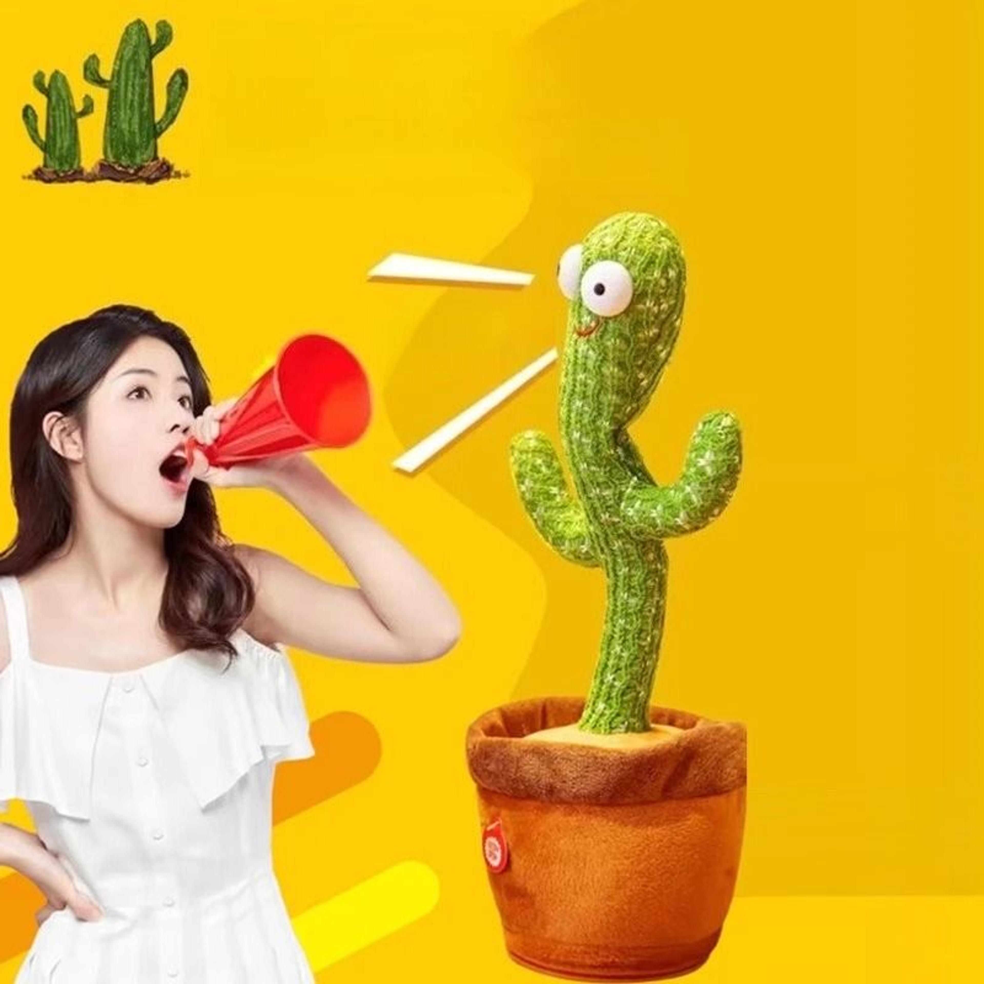 Interactive Dancing Cactus Plush LED Voice Replay Toy 5