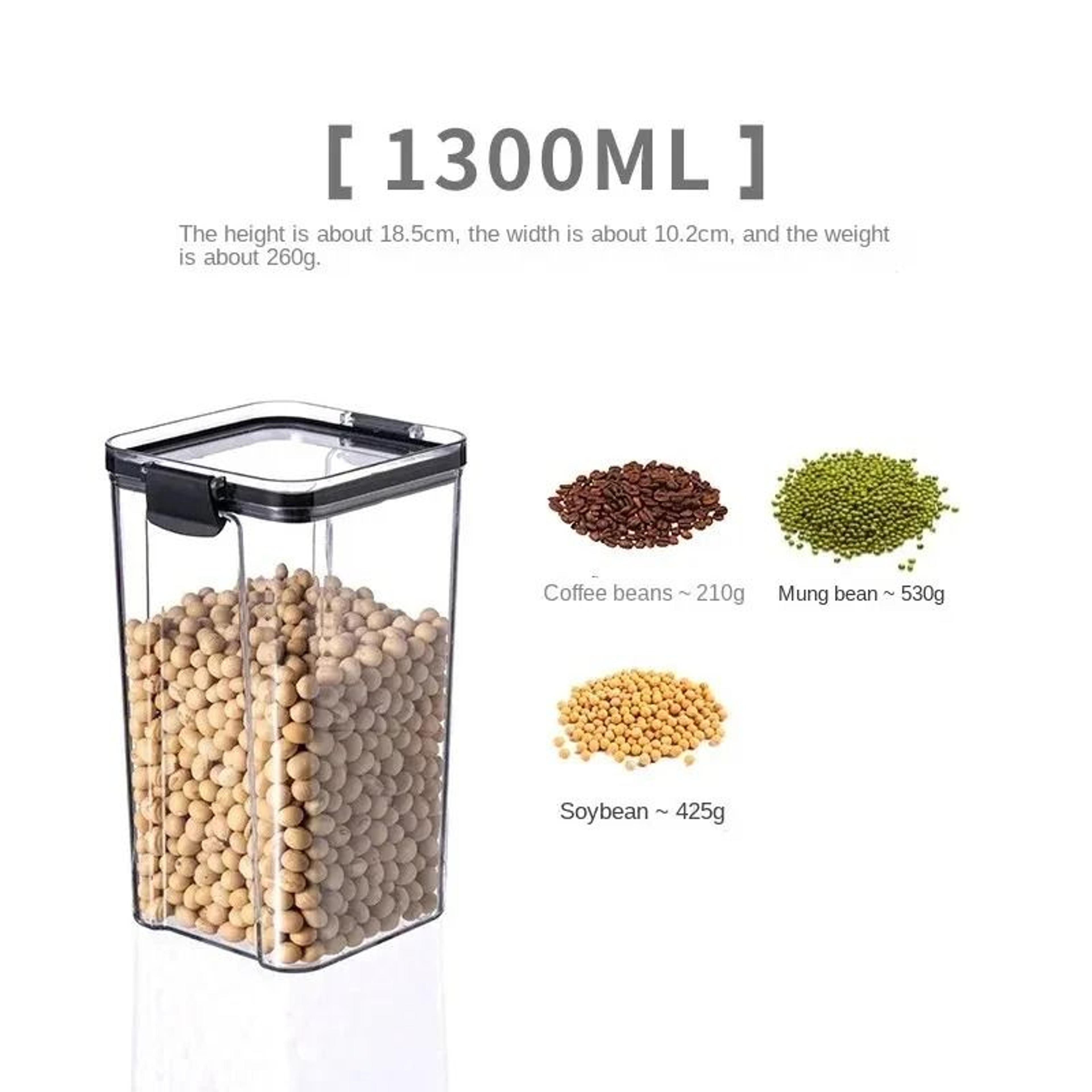 High Quality Sealed Jar Food Storage Box Transparent Plastic Kitchen Organizer 10