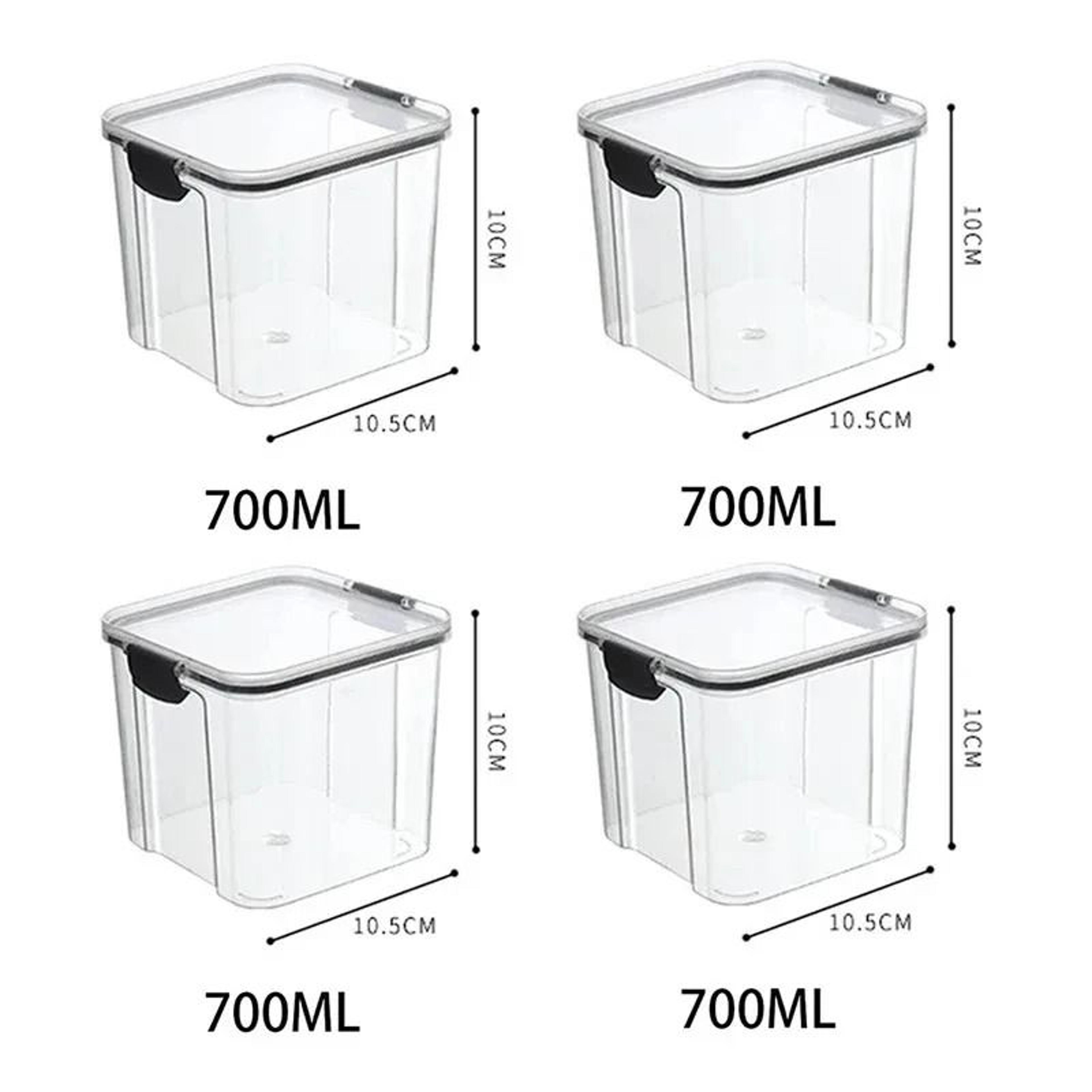 High Quality Sealed Jar Food Storage Box Transparent Plastic Kitchen Organizer 15