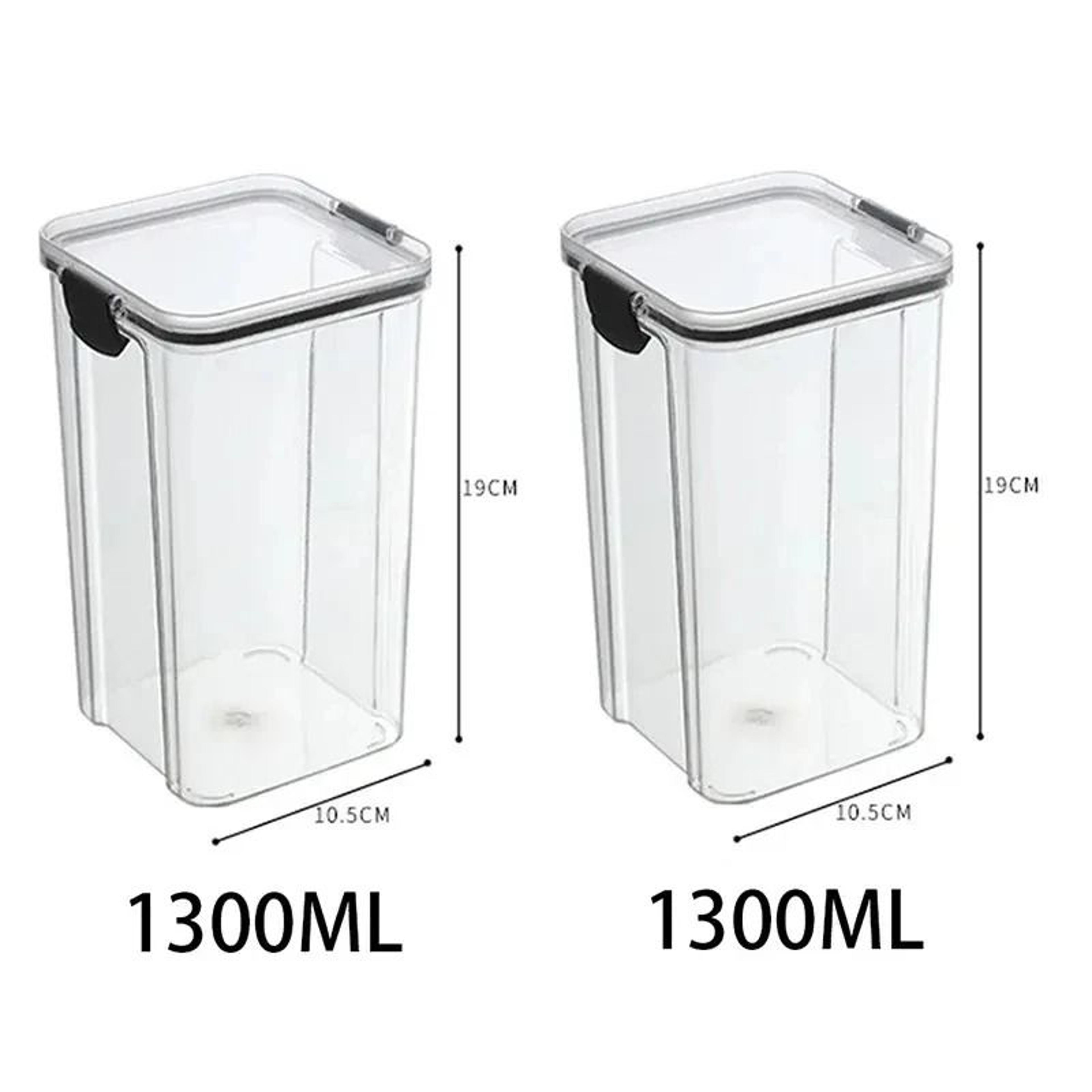 High Quality Sealed Jar Food Storage Box Transparent Plastic Kitchen Organizer 19