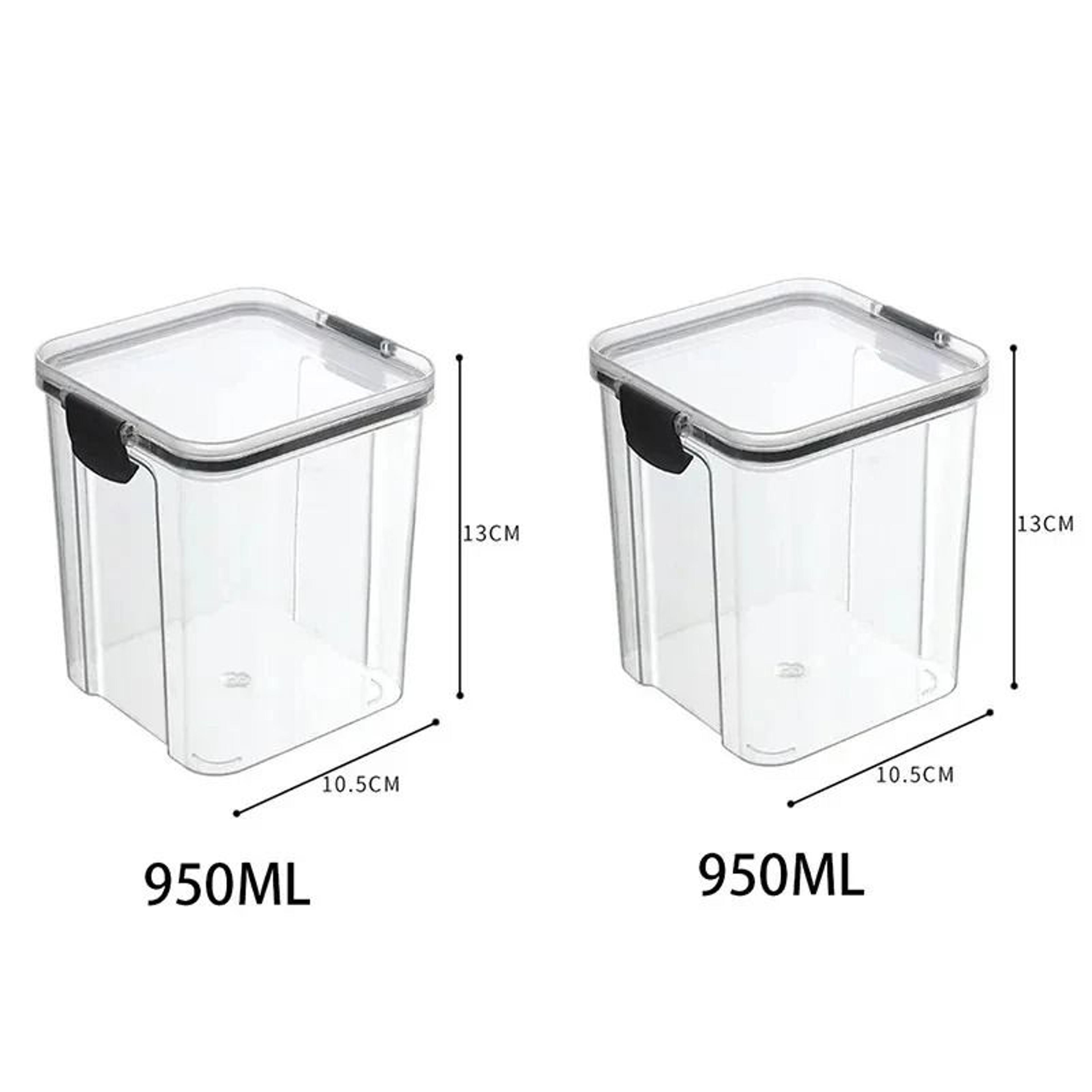 High Quality Sealed Jar Food Storage Box Transparent Plastic Kitchen Organizer 6