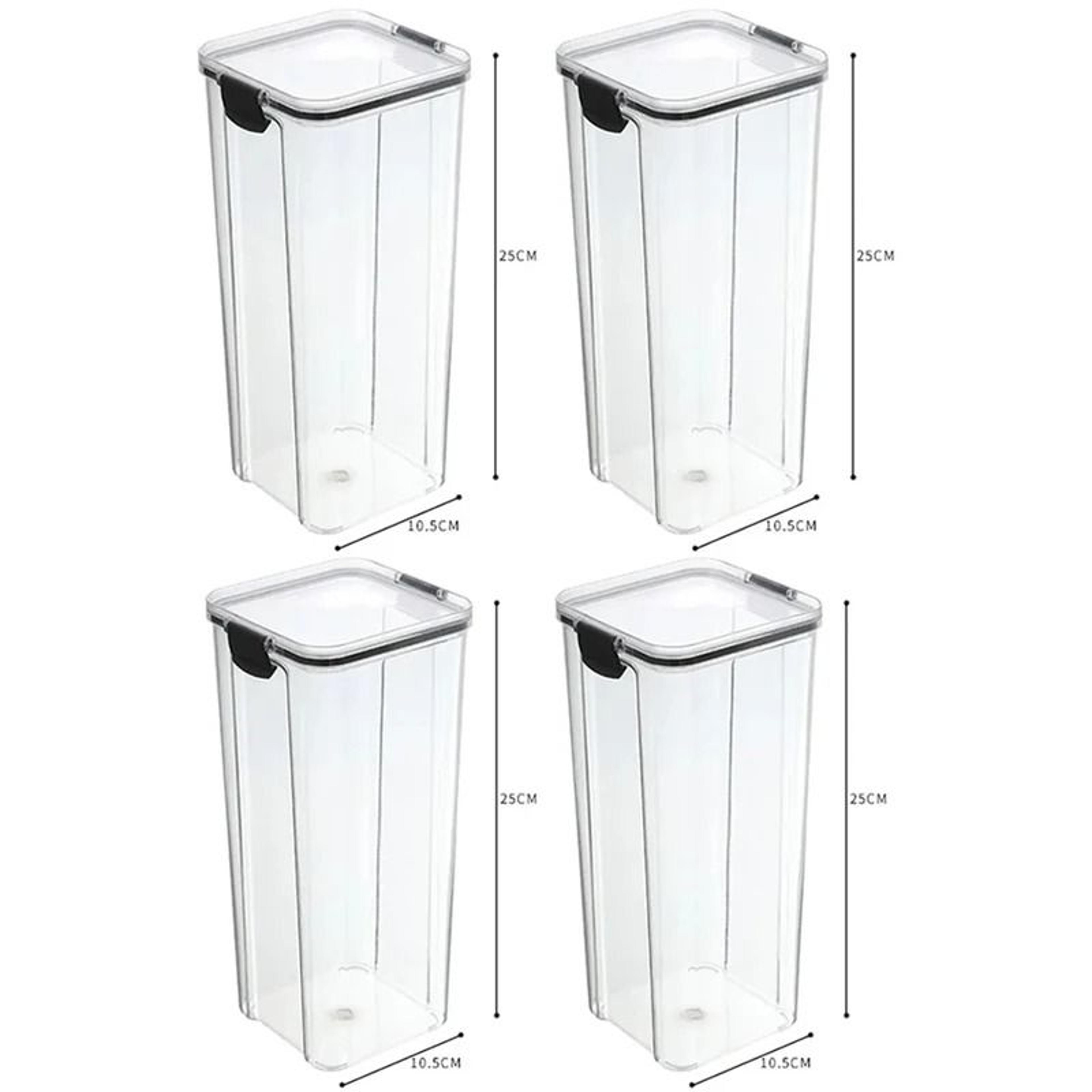 High Quality Sealed Jar Food Storage Box Transparent Plastic Kitchen Organizer 20