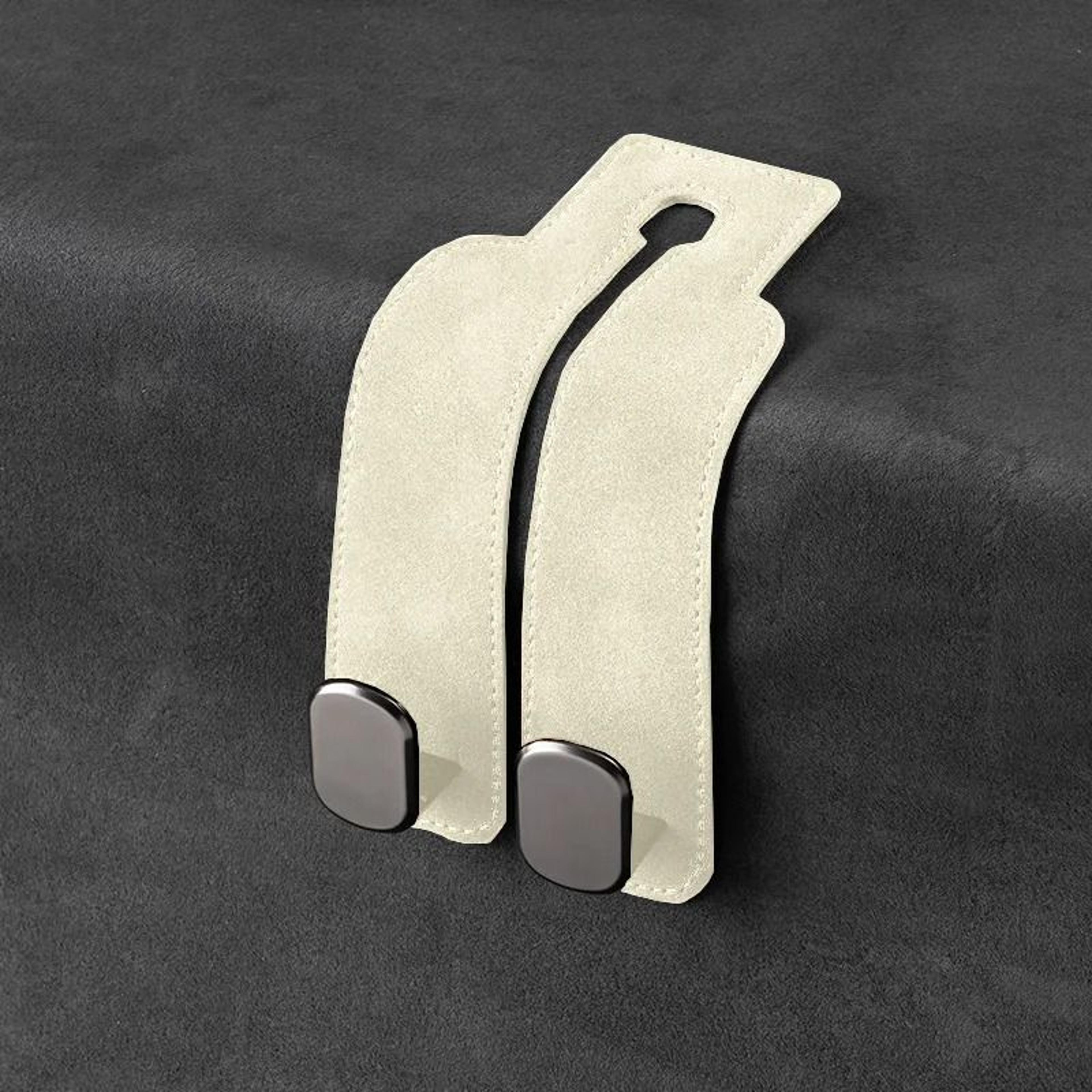 Car Seat Back Double Hook Suede Rear Storage Organizer 9