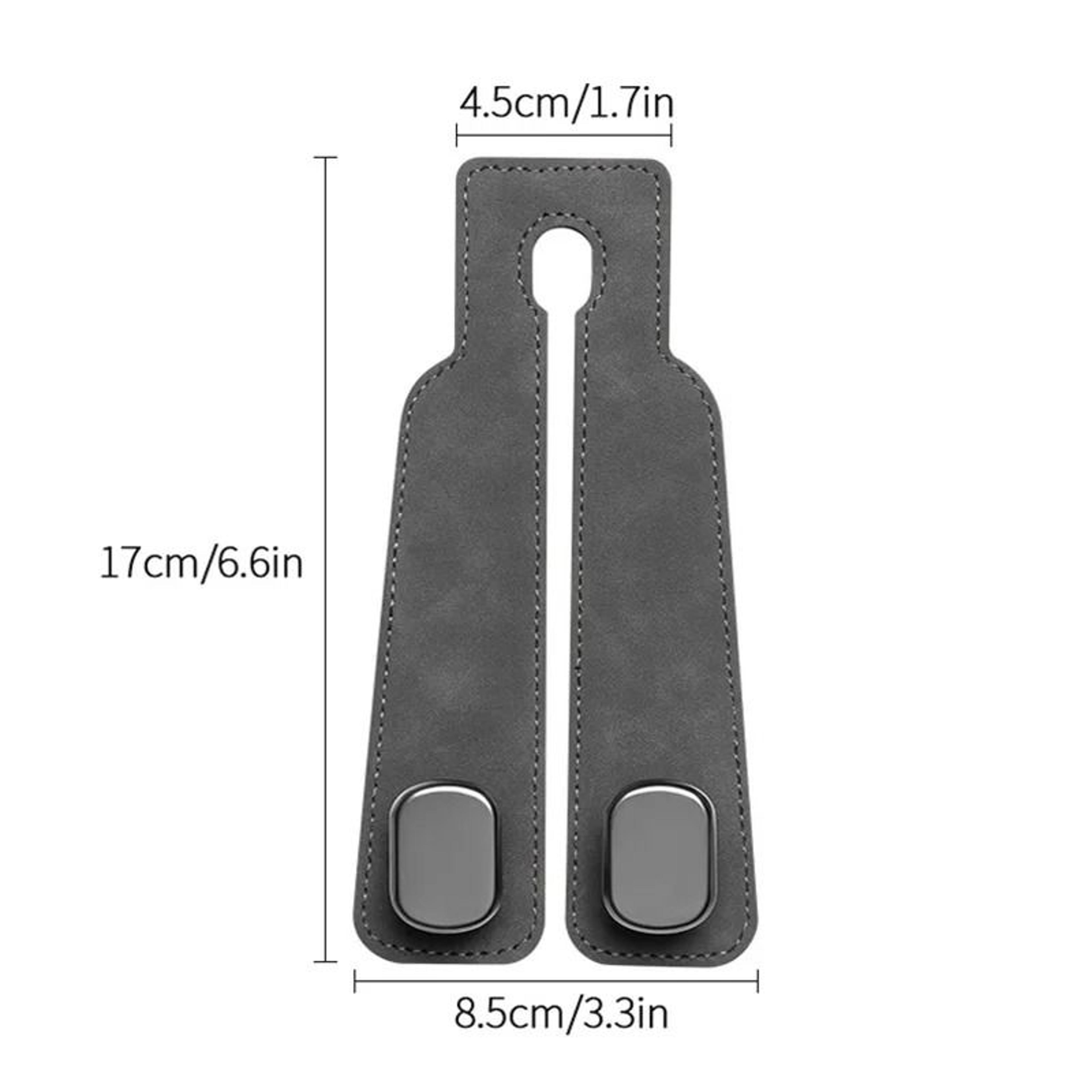 Car Seat Back Double Hook Suede Rear Storage Organizer 4