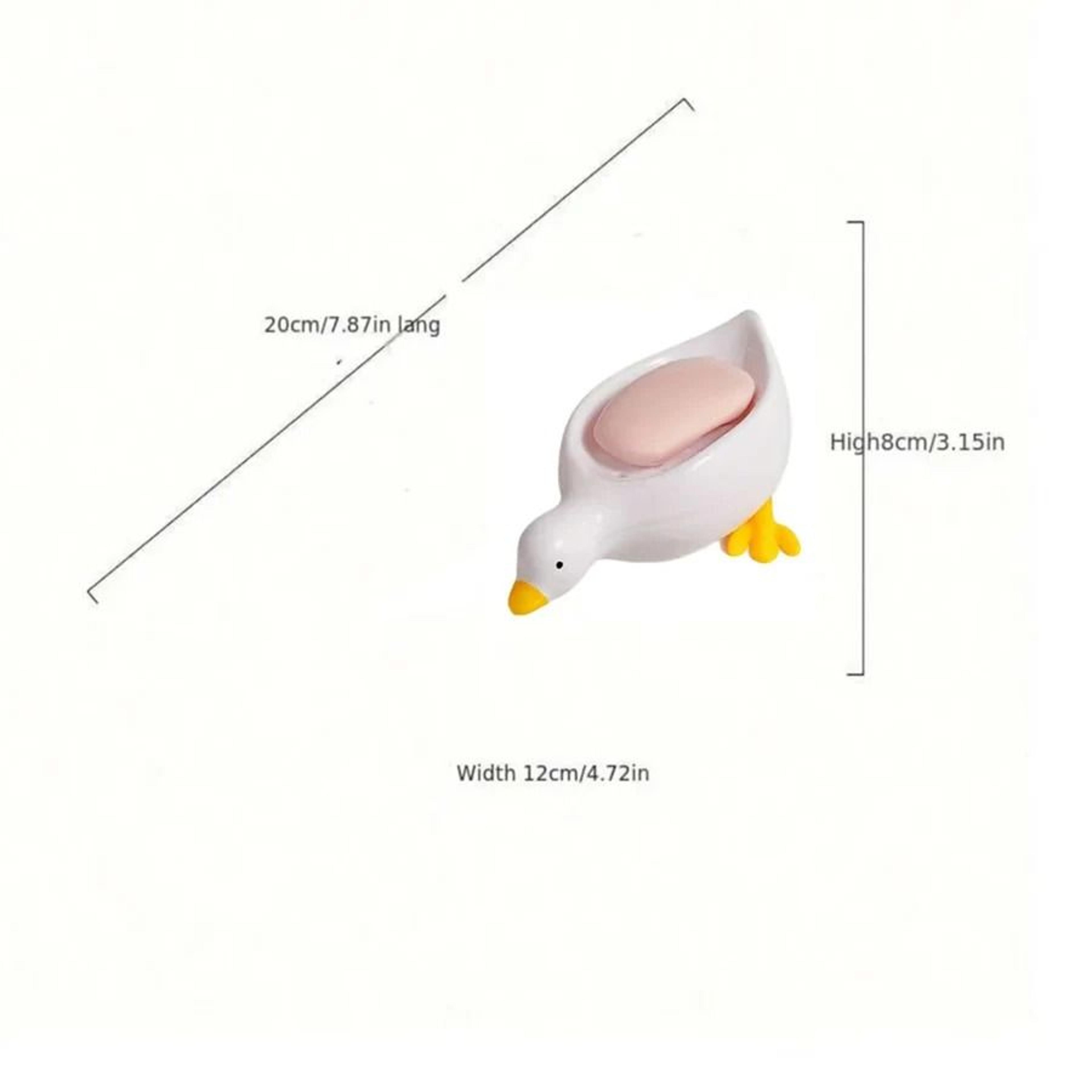 Duck Shaped Soap Rack Plastic Non Slip Drain Soap Dish 1