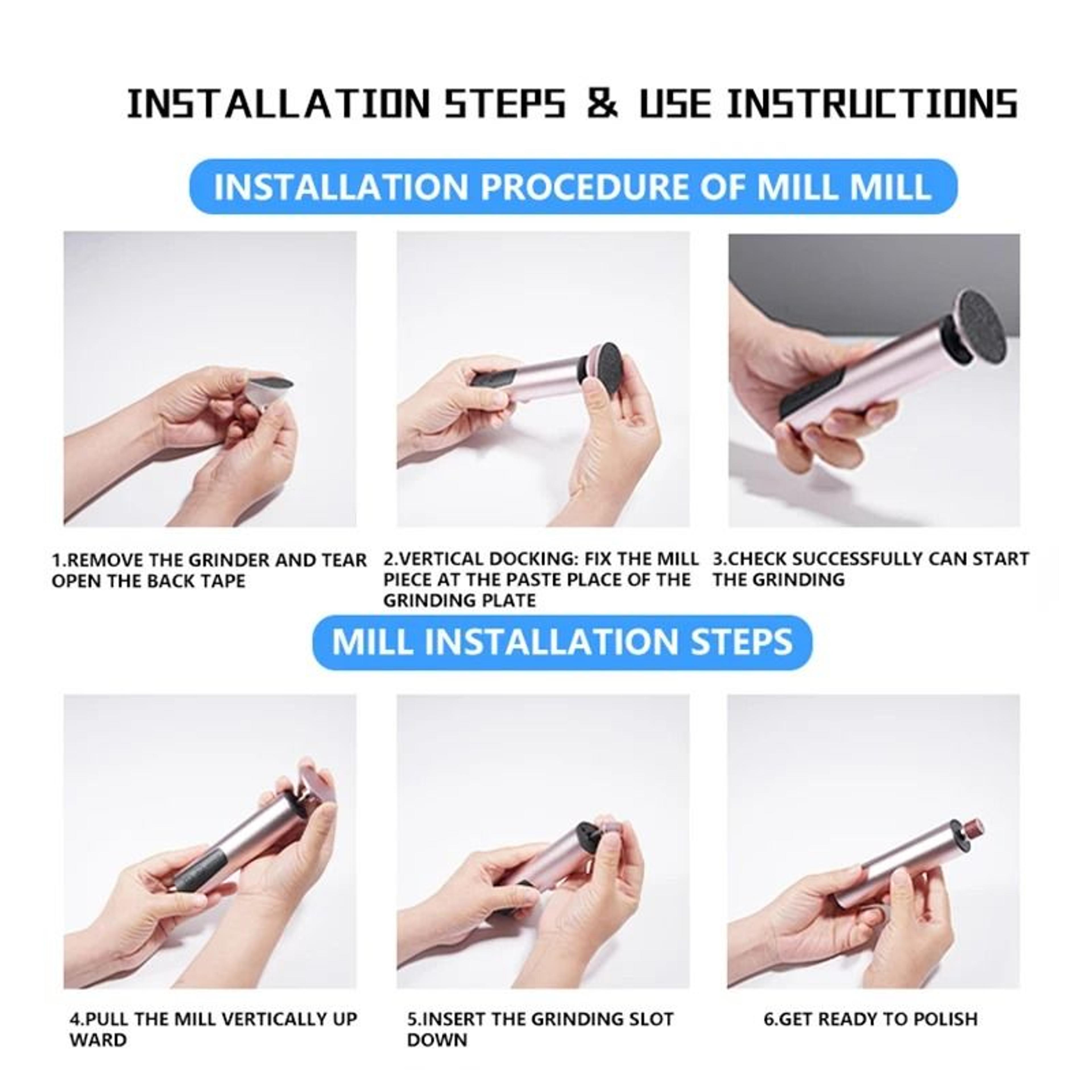 Electric Foot Callus Remover Pedicure Tool Set With Replacement Sandpaper 4