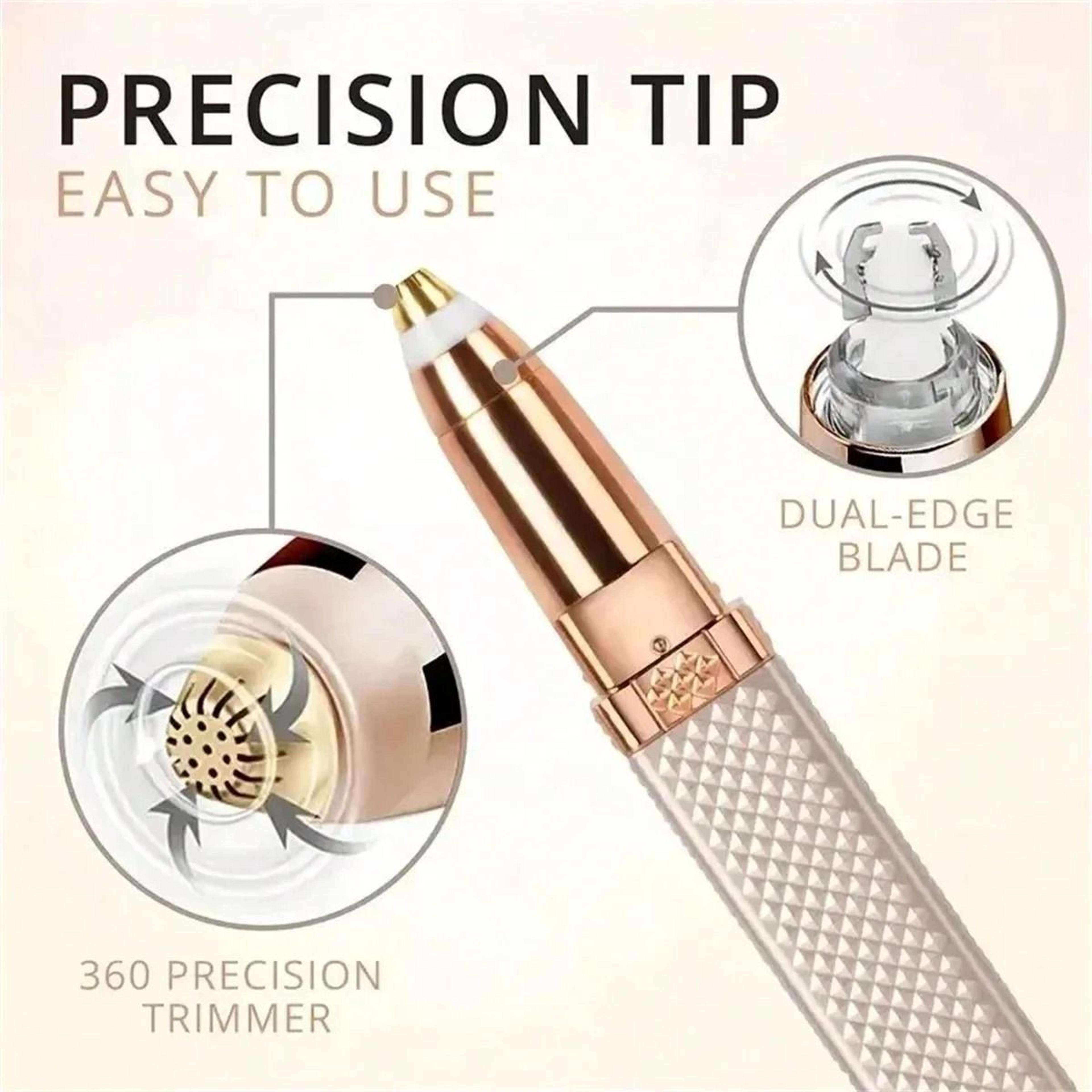 Rechargeable 2 In 1 Eyebrow Razor And Hair Shaver With LED Light 3