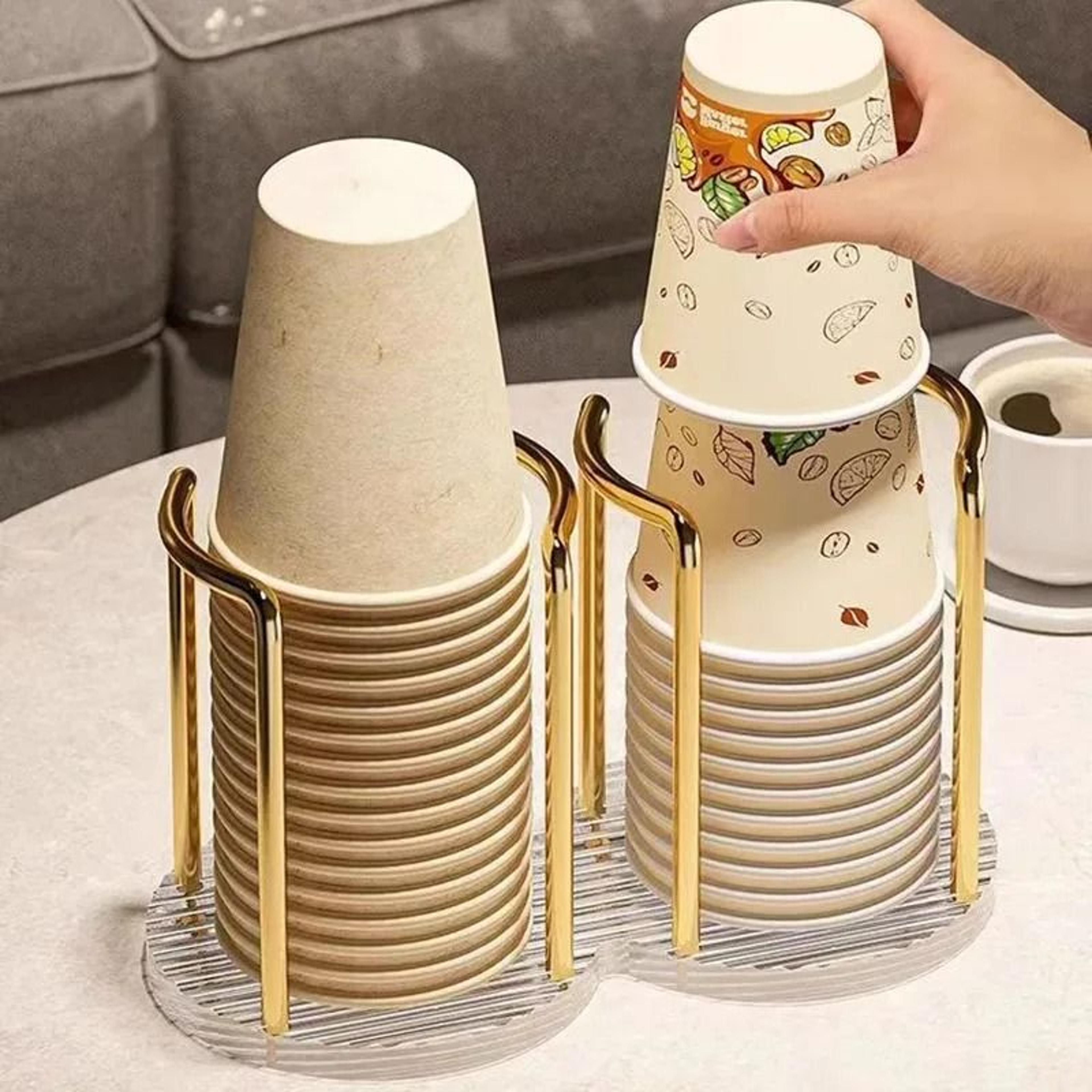 Luxury Disposable Cup Storage Holder Dispenser Rack Shelf For Home 1