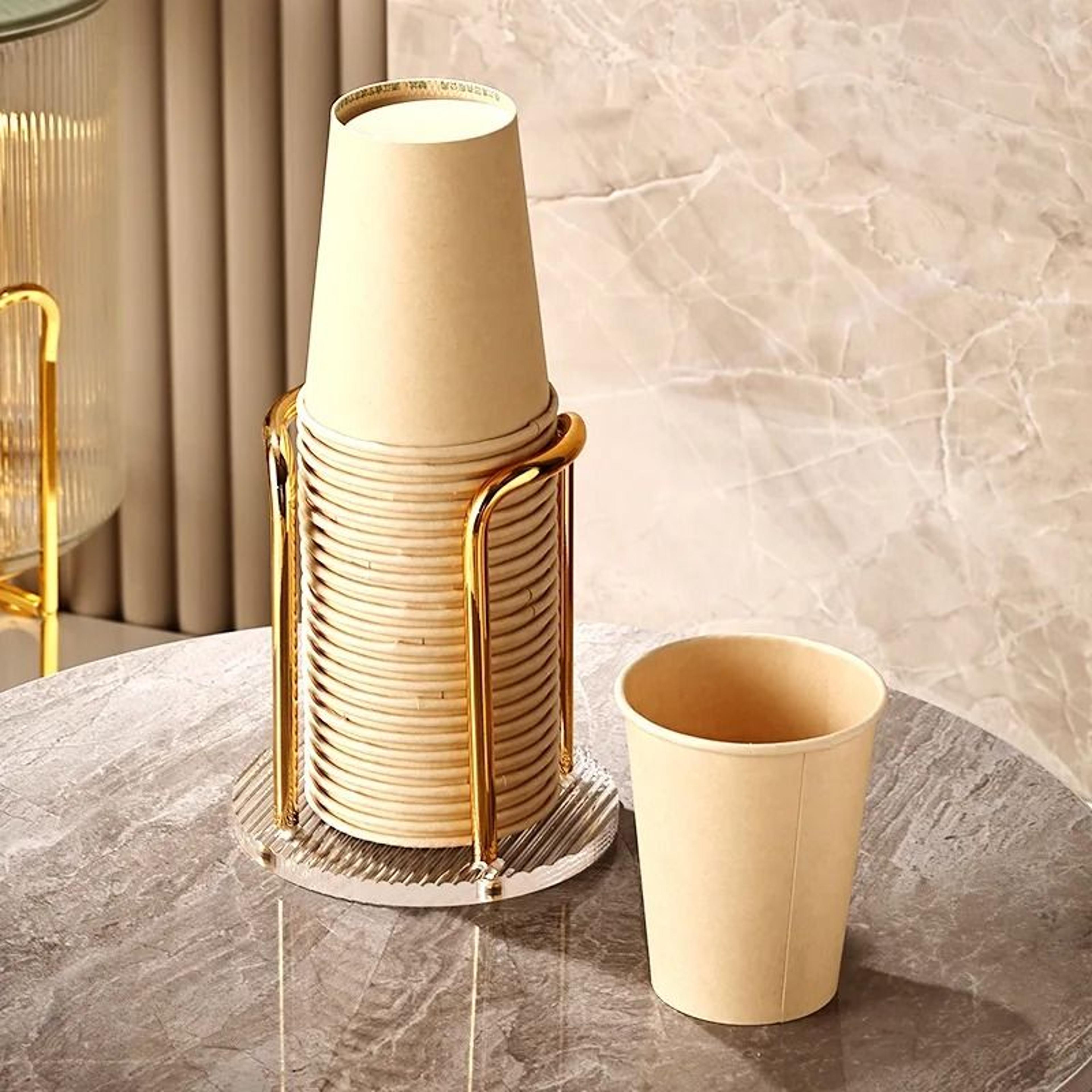 Luxury Disposable Cup Storage Holder Dispenser Rack Shelf For Home 2