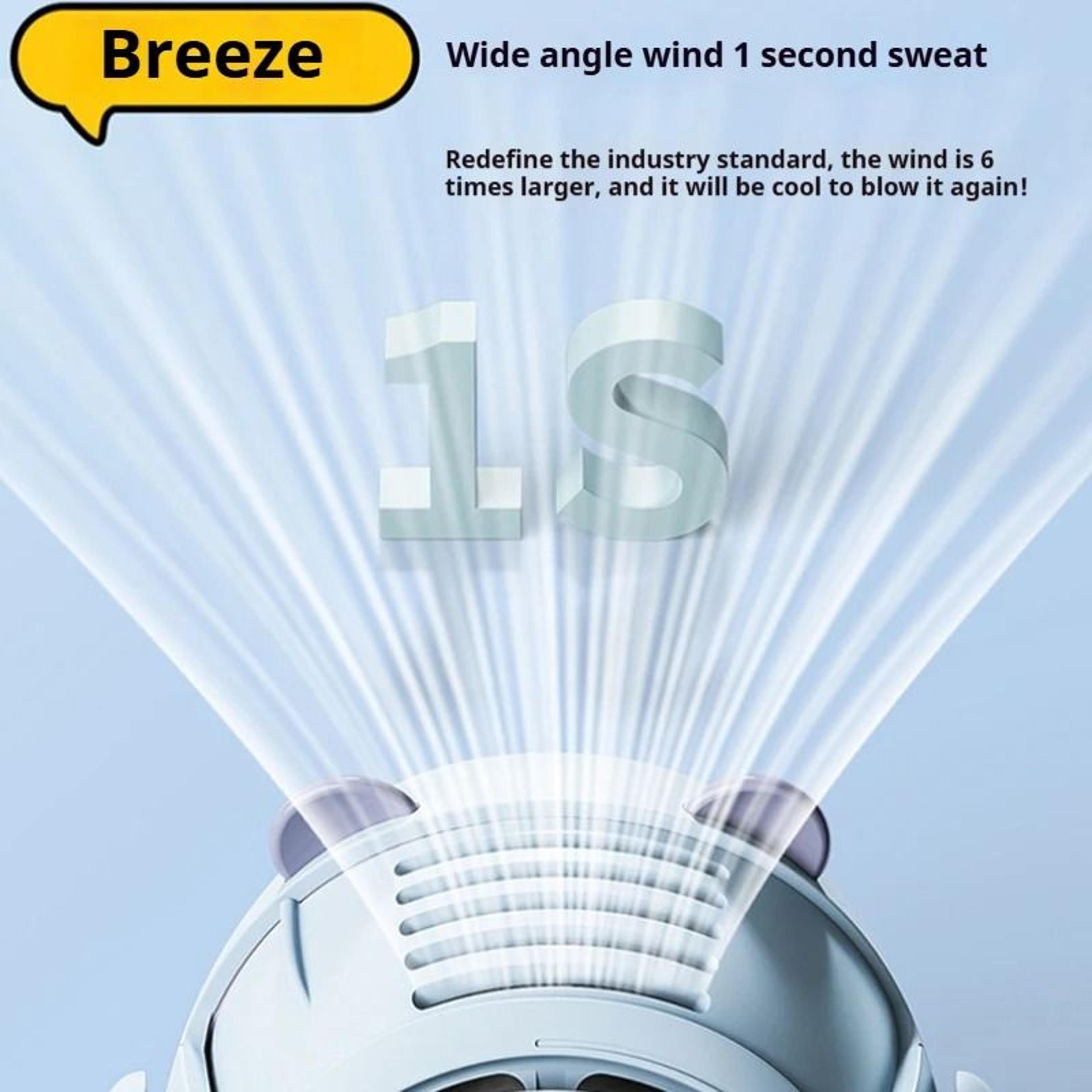 Portable Mini Rechargeable Bladeless Fan With 3 Wind Speeds 3