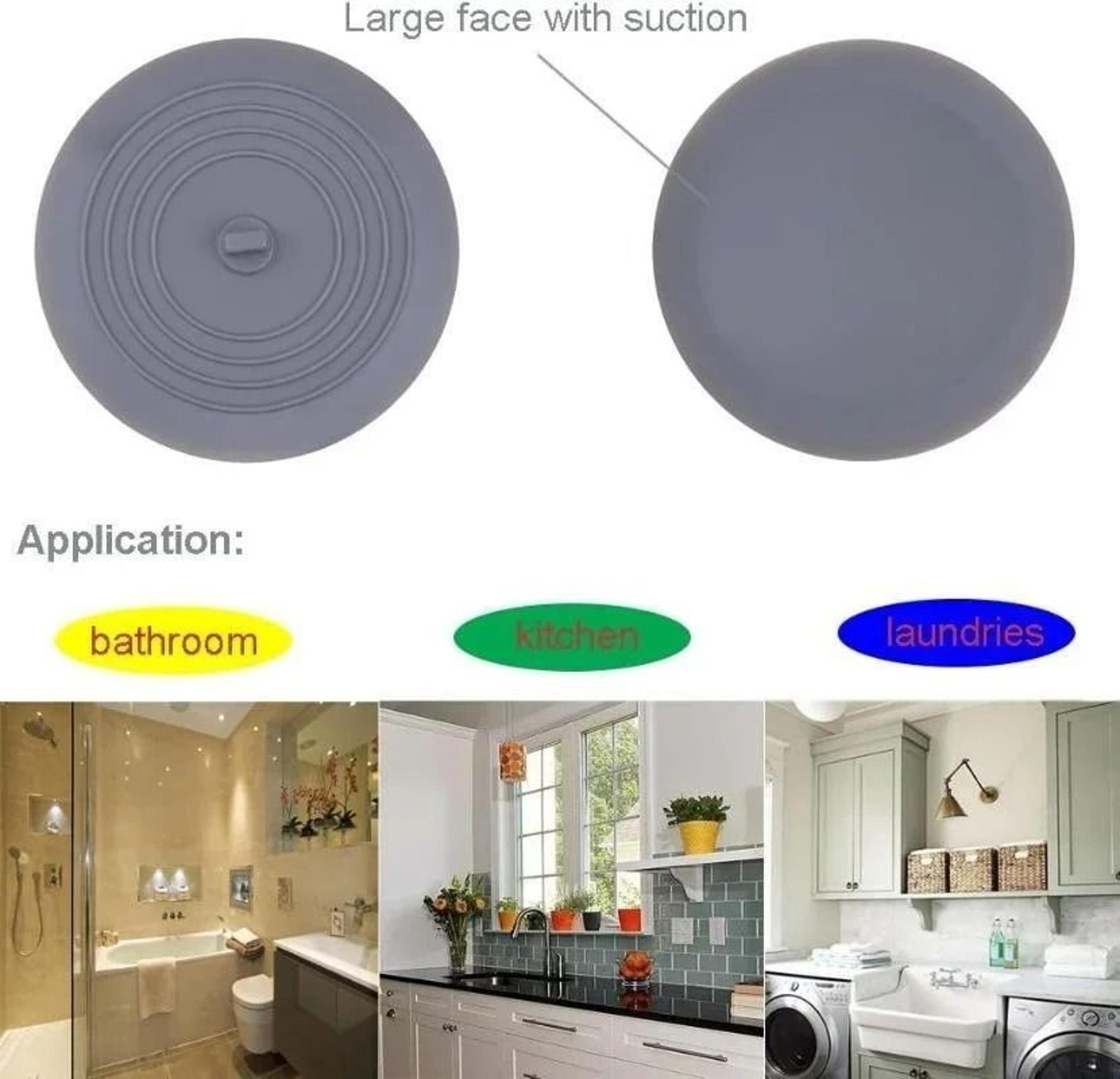 6 Inch Large Silicone Drain Plug Hair Stopper For Tub And Sink 2