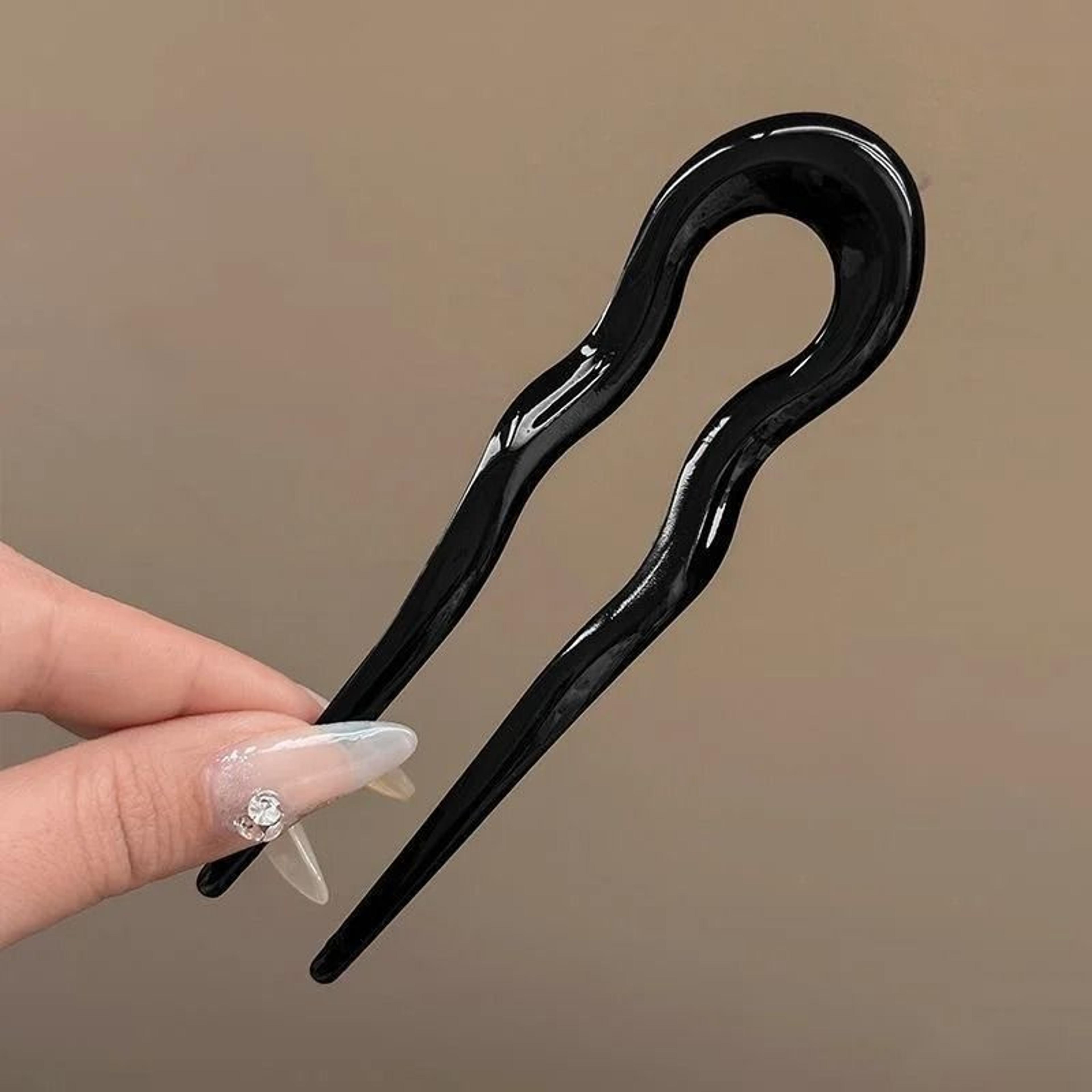 U Shaped Hair Fork Tortoiseshell Acetate Acrylic Hairpin 9