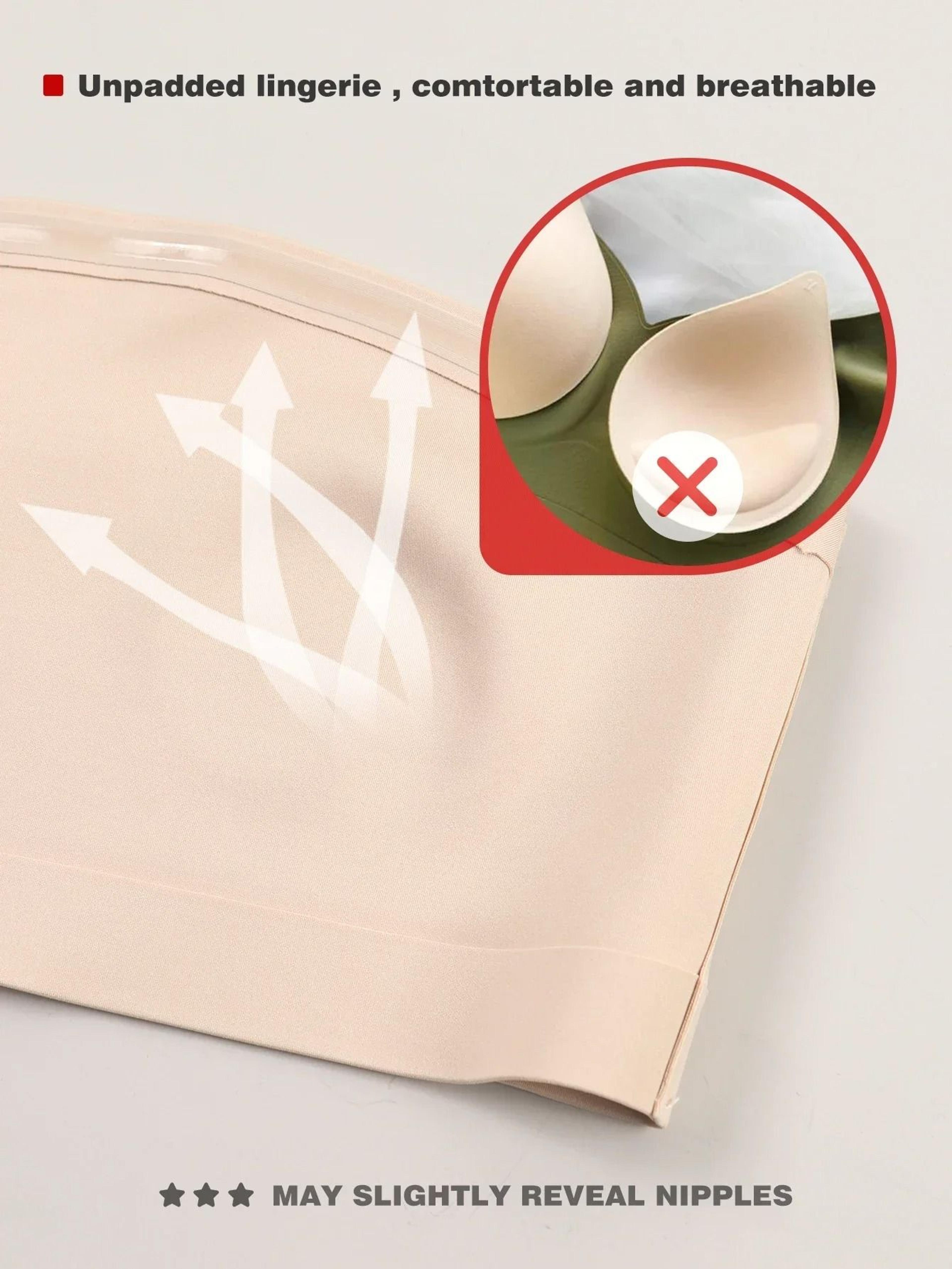Women Strapless Seamless Front Button Bra Smooth Comfortable Underwear 4