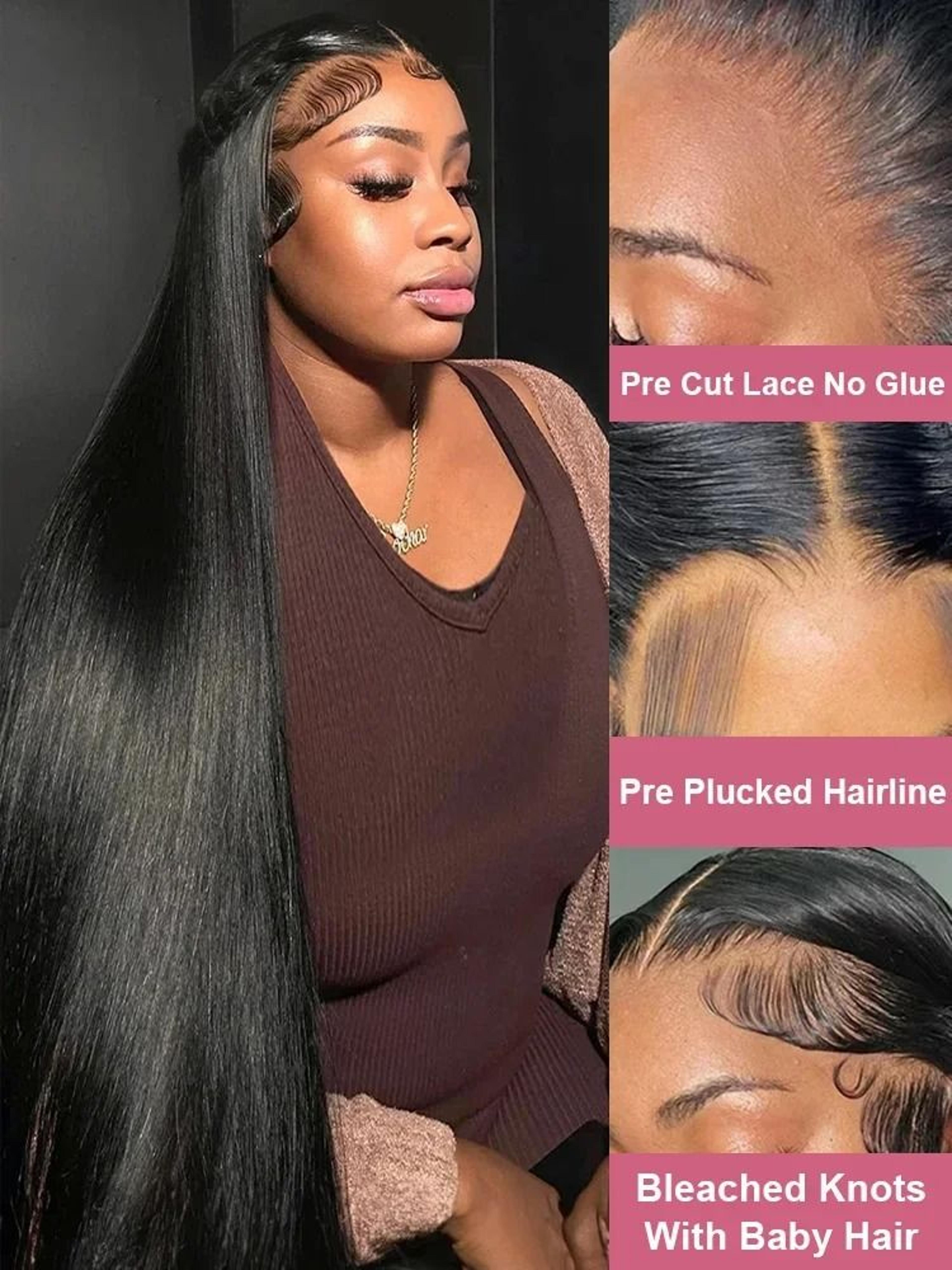 Women Bone Straight HD Lace Front Wig 200 Density Brazilian Human Hair Wig 2