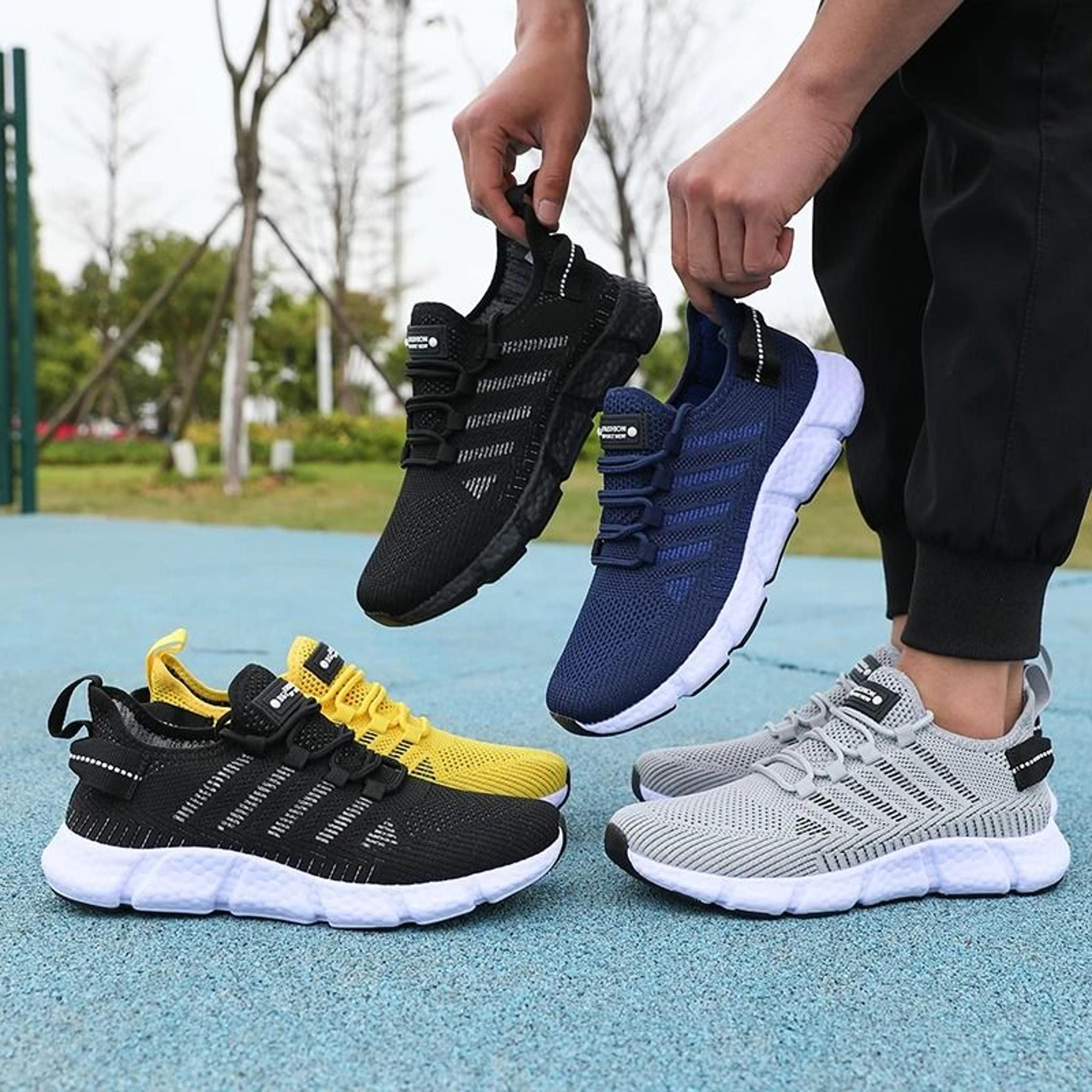Men Mesh Breathable Running Shoes Lightweight Casual Outdoor Exercise Trainers 1