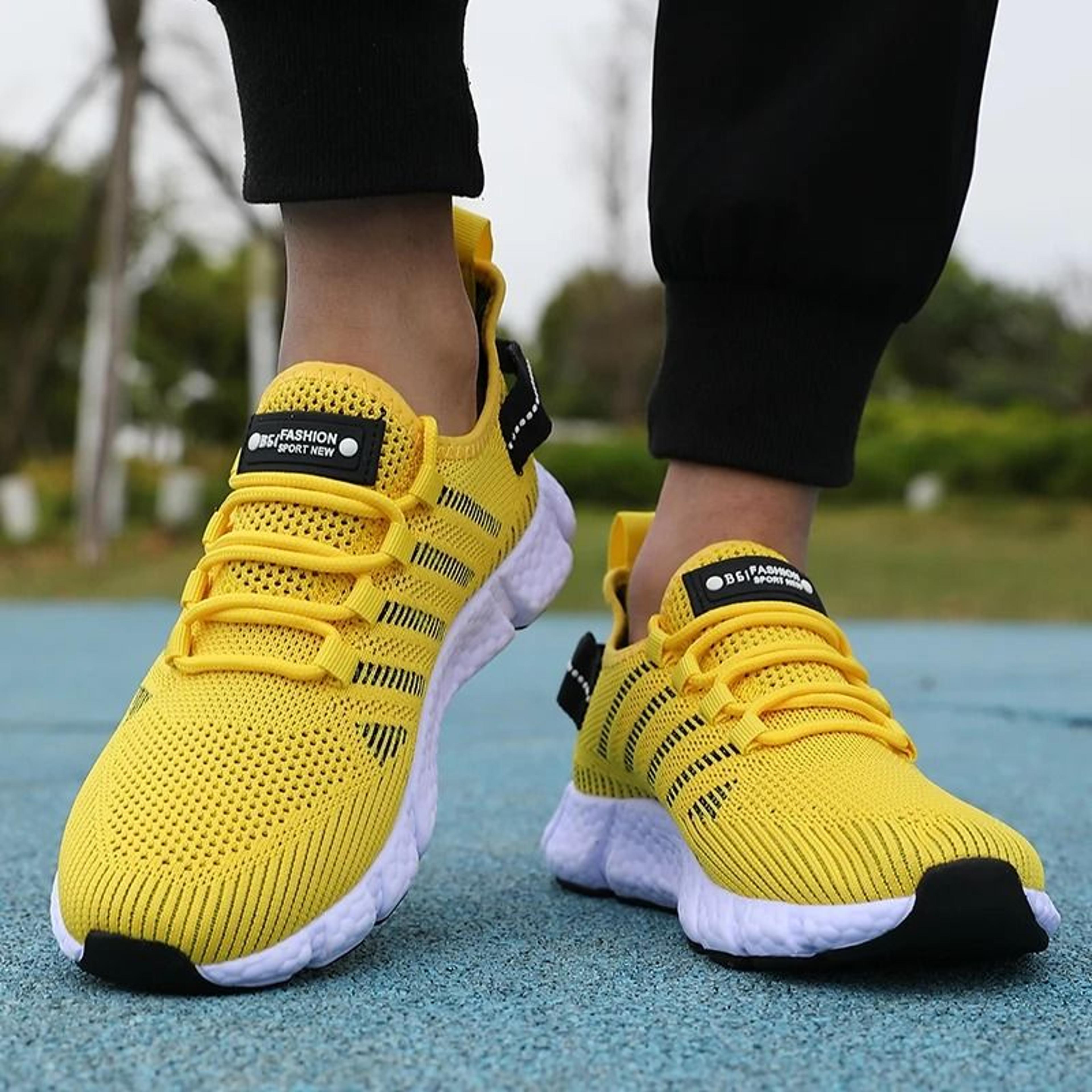 Men Mesh Breathable Running Shoes Lightweight Casual Outdoor Exercise Trainers 5