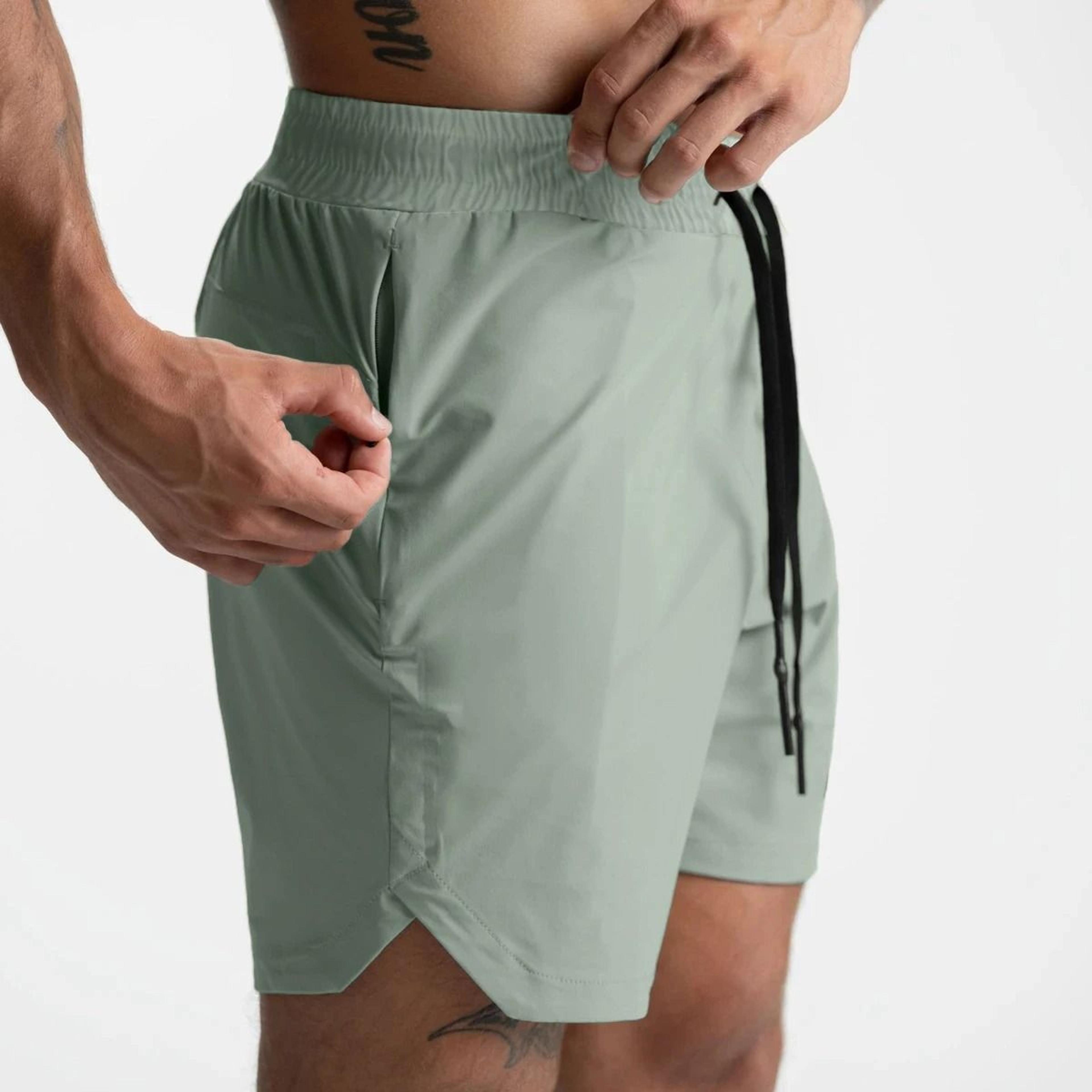 Men Quick Dry Single Layer Woven Running Shorts Casual Fitness Sports 6