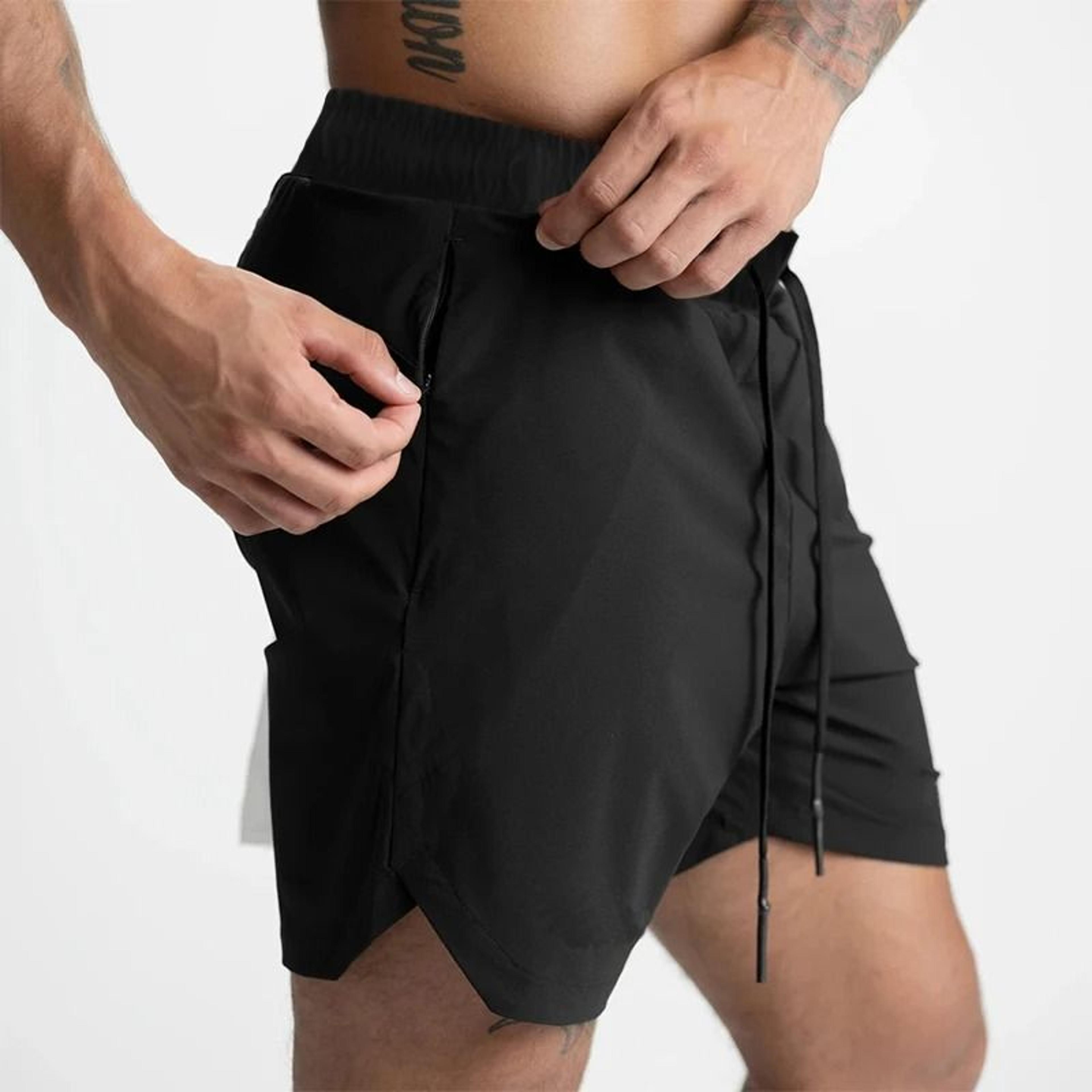 Men Quick Dry Single Layer Woven Running Shorts Casual Fitness Sports 7